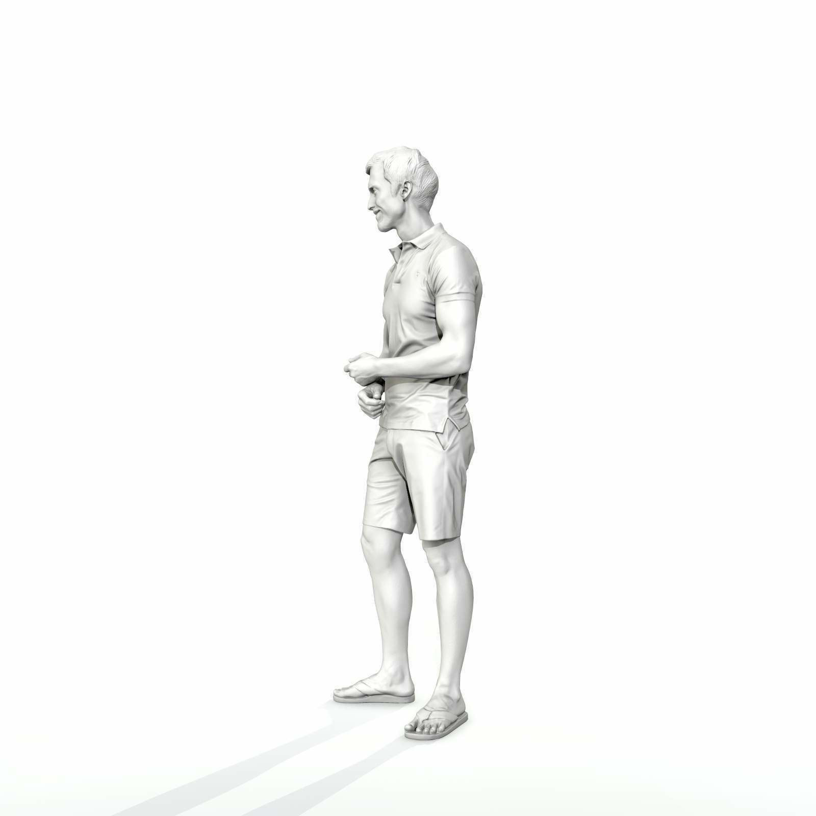 Casual Man with Blue Shorts and Flip-Flops SMan0314-HD2-O04P01-S 3D model_22