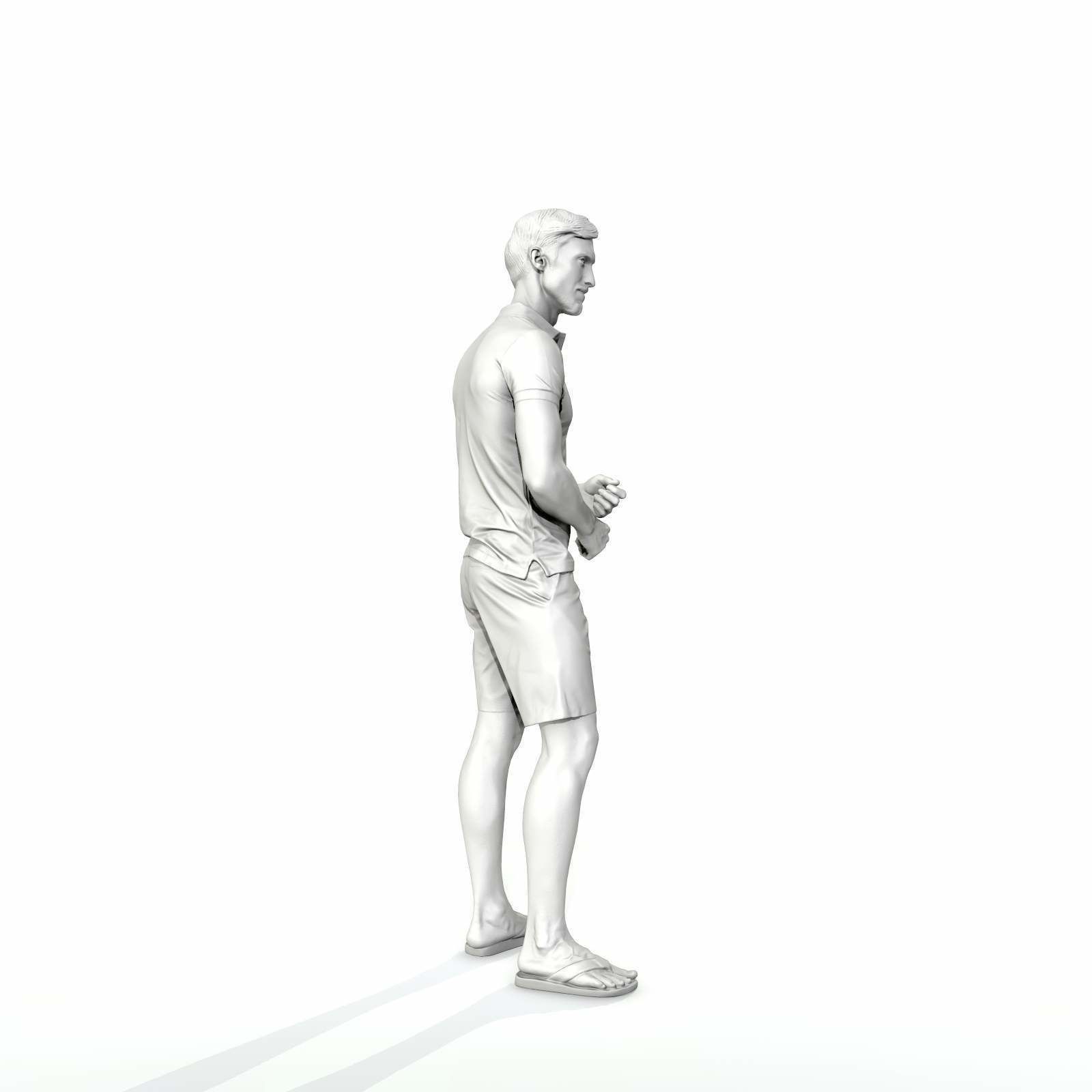 Casual Man with Blue Shorts and Flip-Flops SMan0314-HD2-O04P01-S 3D model_62