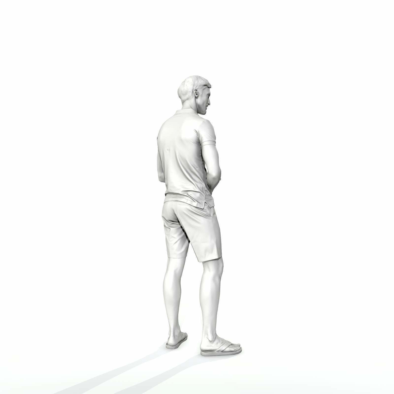 Casual Man with Blue Shorts and Flip-Flops SMan0314-HD2-O04P01-S 3D model_52