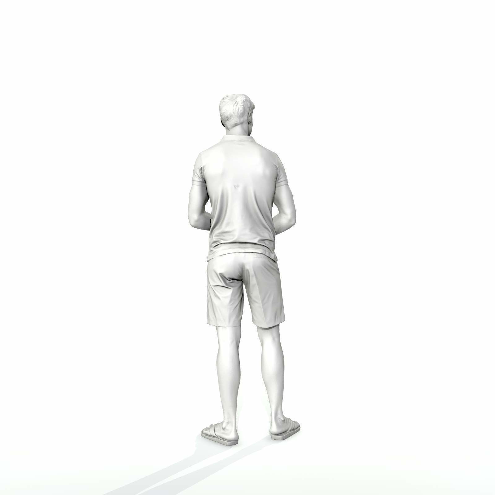 Casual Man with Blue Shorts and Flip-Flops SMan0314-HD2-O04P01-S 3D model_47