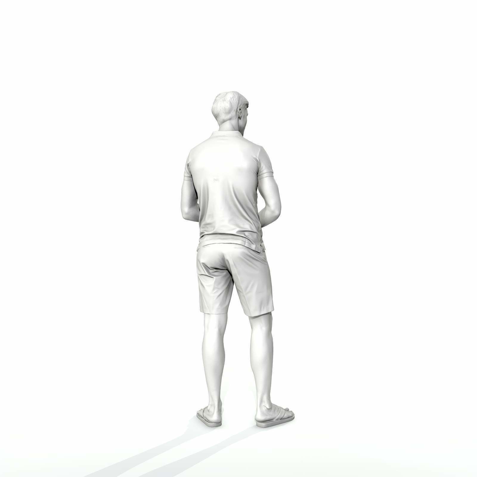 Casual Man with Blue Shorts and Flip-Flops SMan0314-HD2-O04P01-S 3D model_56