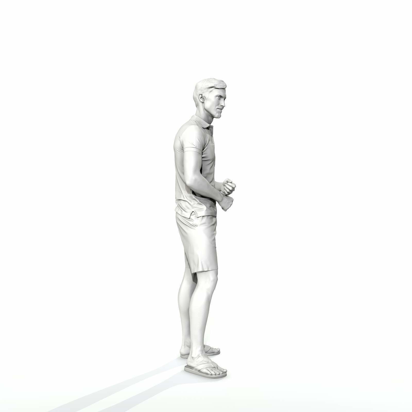 Casual Man with Blue Shorts and Flip-Flops SMan0314-HD2-O04P01-S 3D model_46