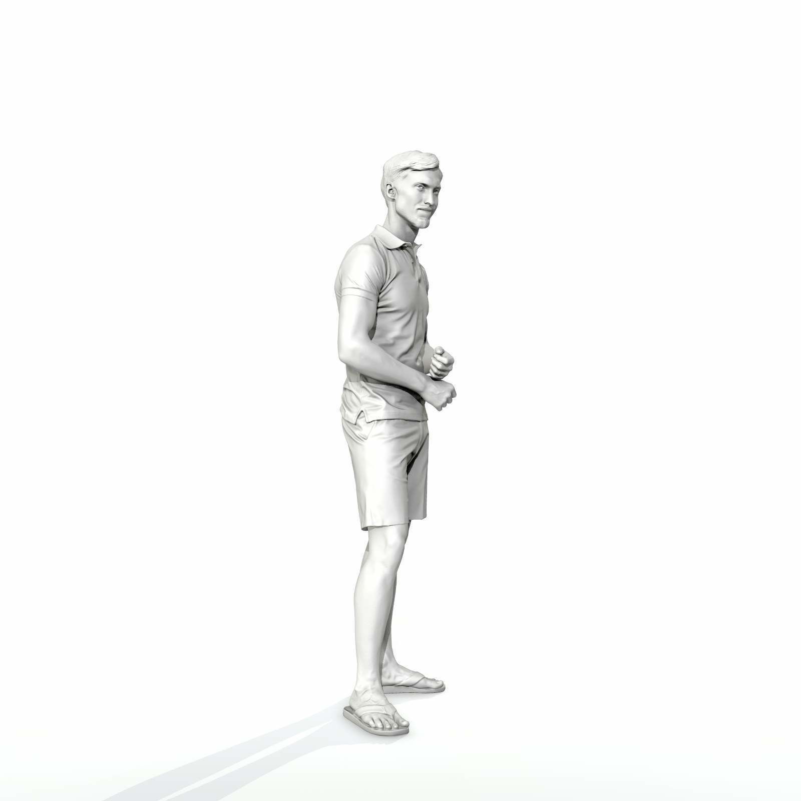 Casual Man with Blue Shorts and Flip-Flops SMan0314-HD2-O04P01-S 3D model_64