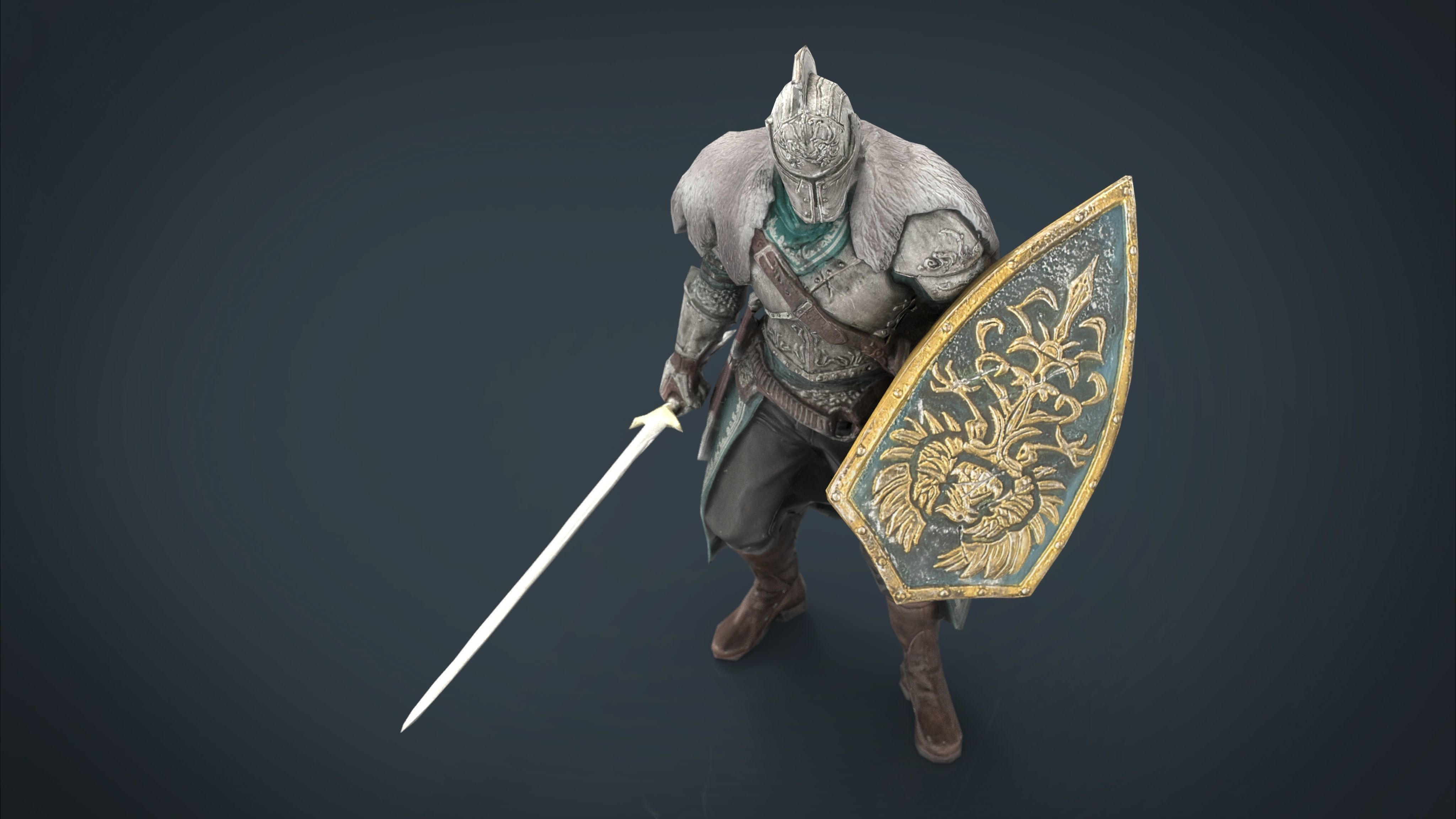 Faraam Knight Low-poly 3D model_12