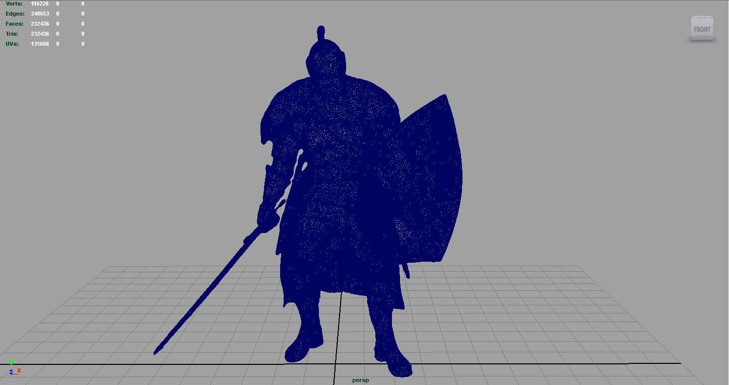 Faraam Knight Low-poly 3D model_4