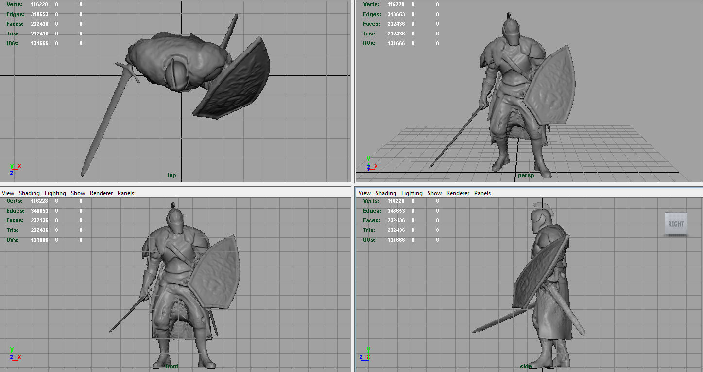 Faraam Knight Low-poly 3D model_6