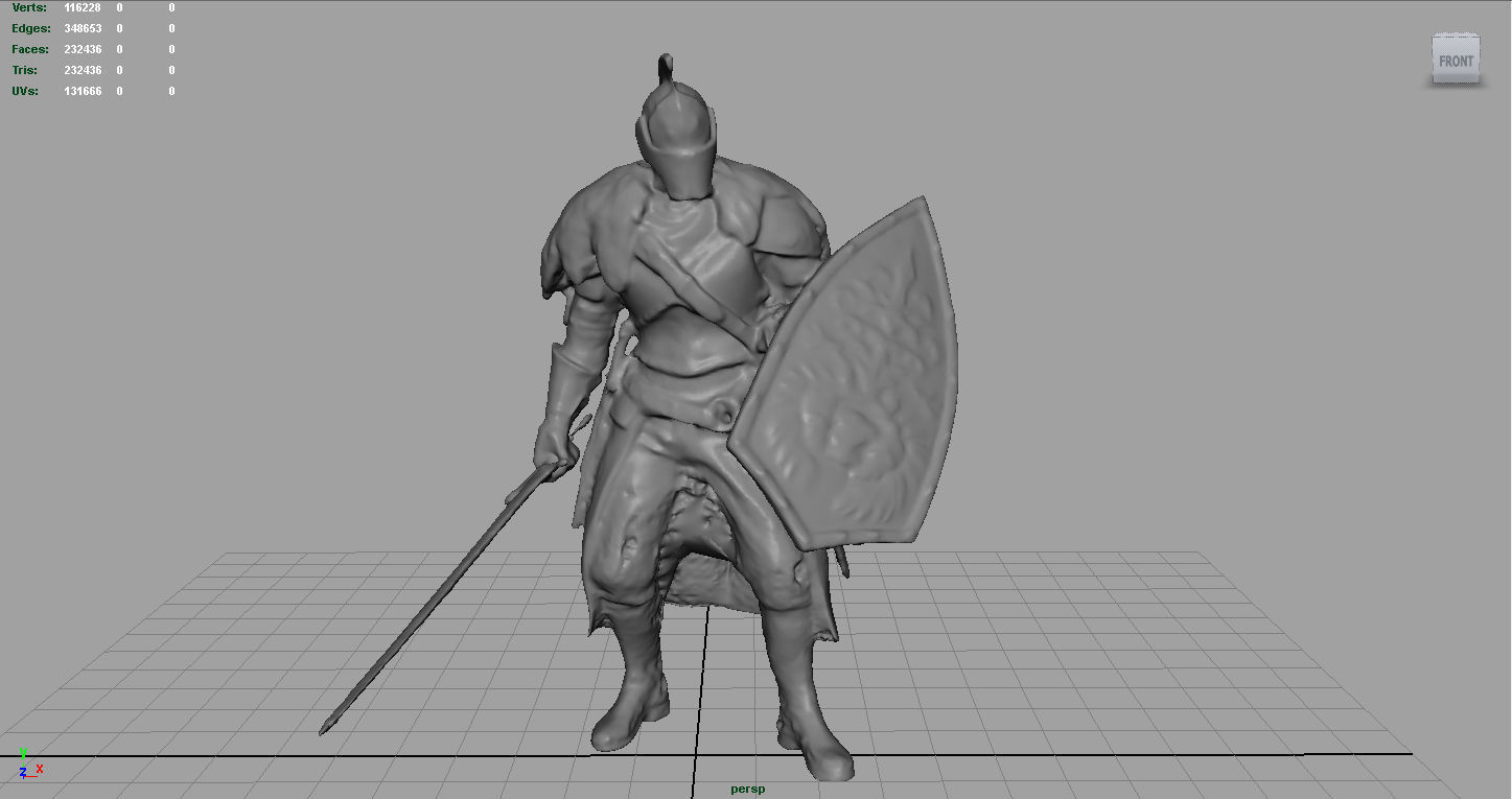 Faraam Knight Low-poly 3D model_2