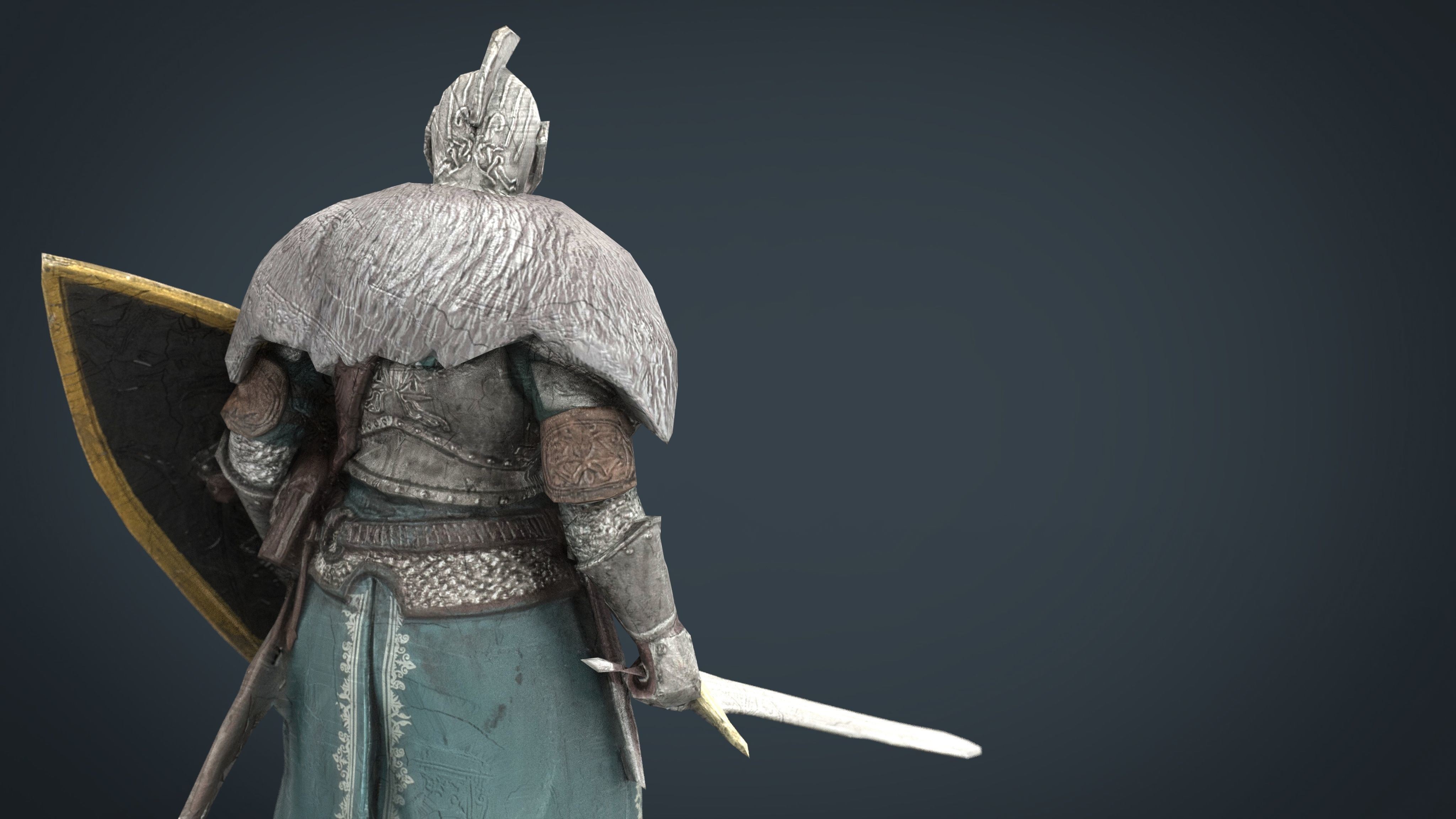 Faraam Knight Low-poly 3D model_13