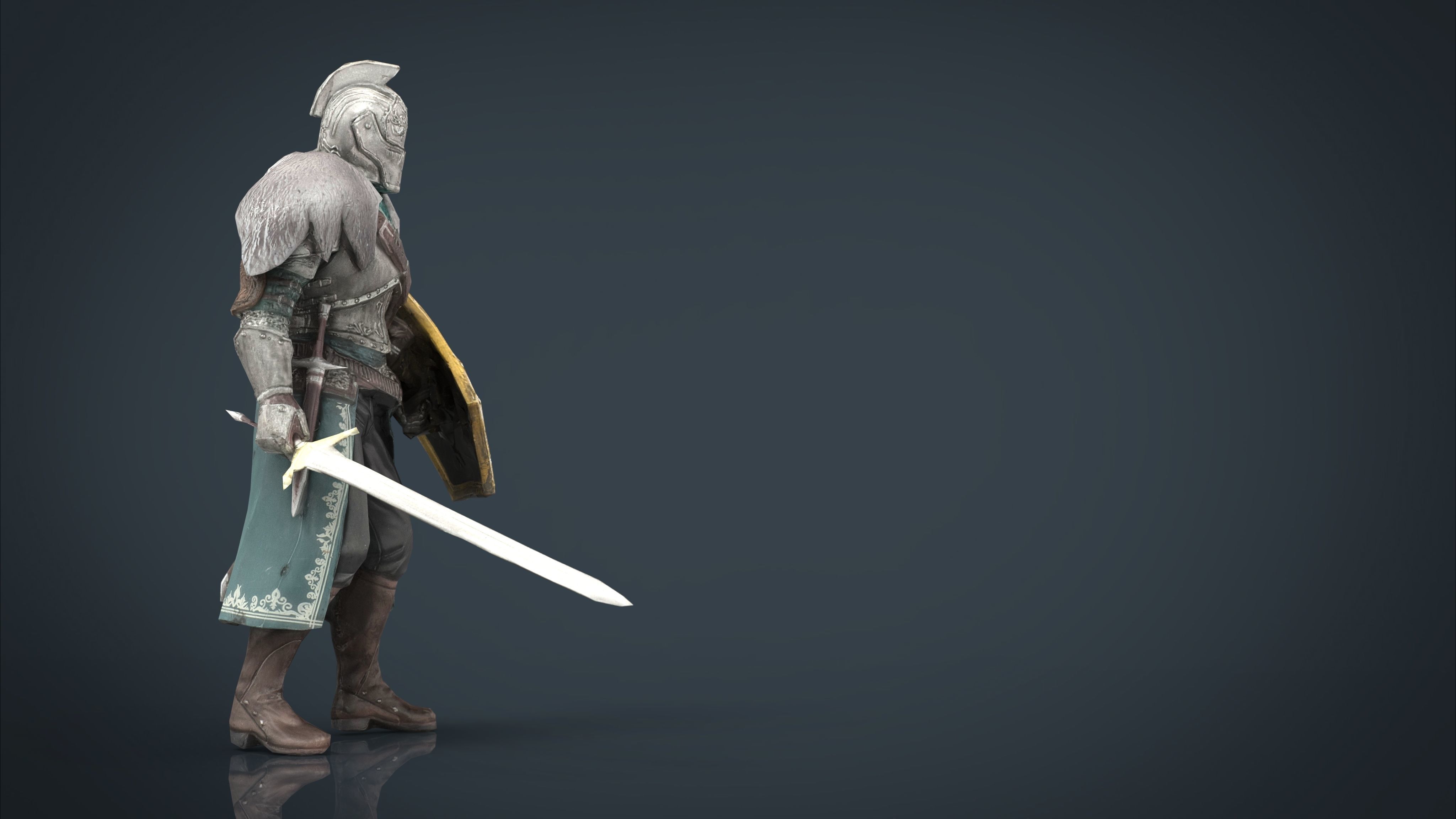 Faraam Knight Low-poly 3D model_8