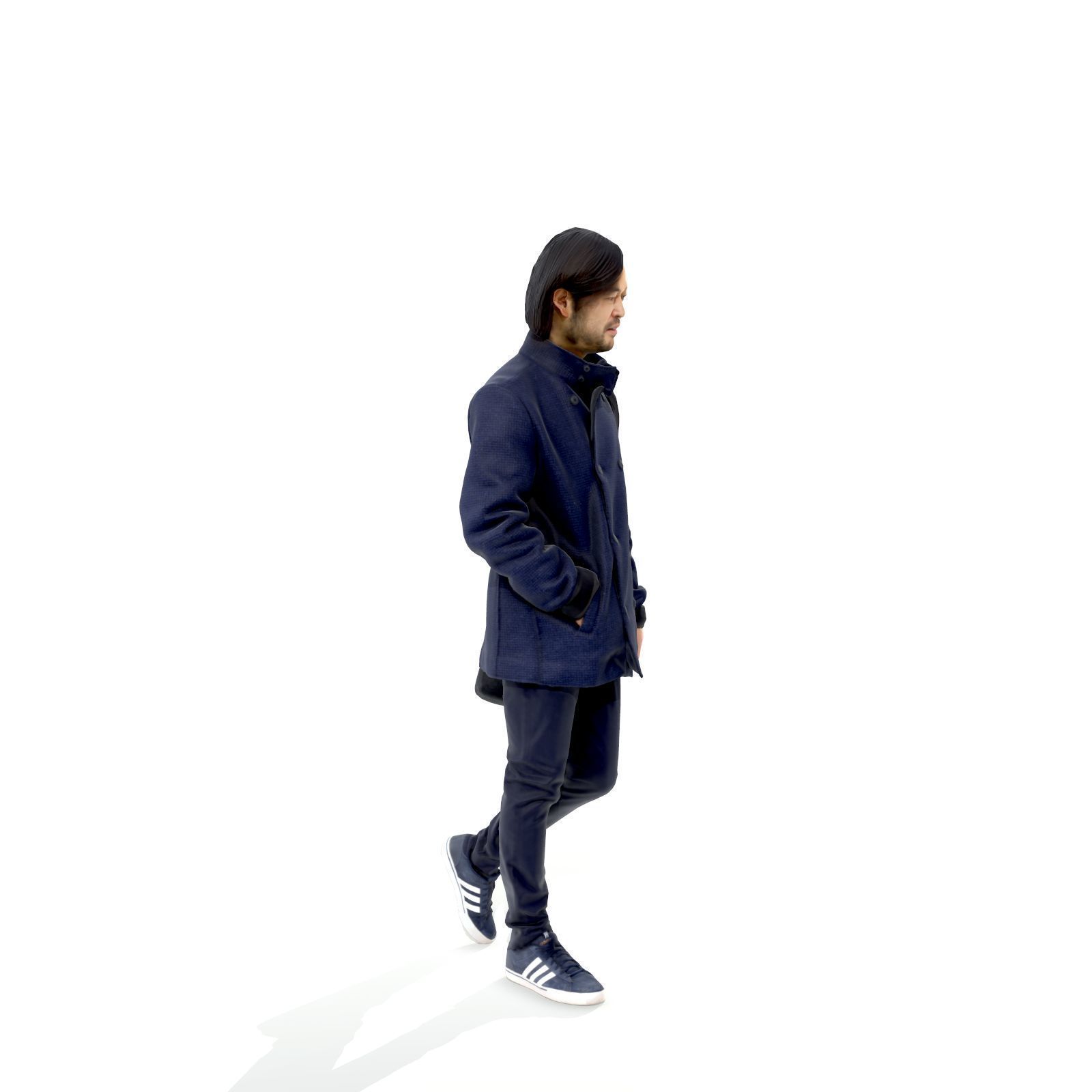 Walking Man with Blue Coat and Laptop Bag CMan0319-HD2-O01P01-S 3D model_3