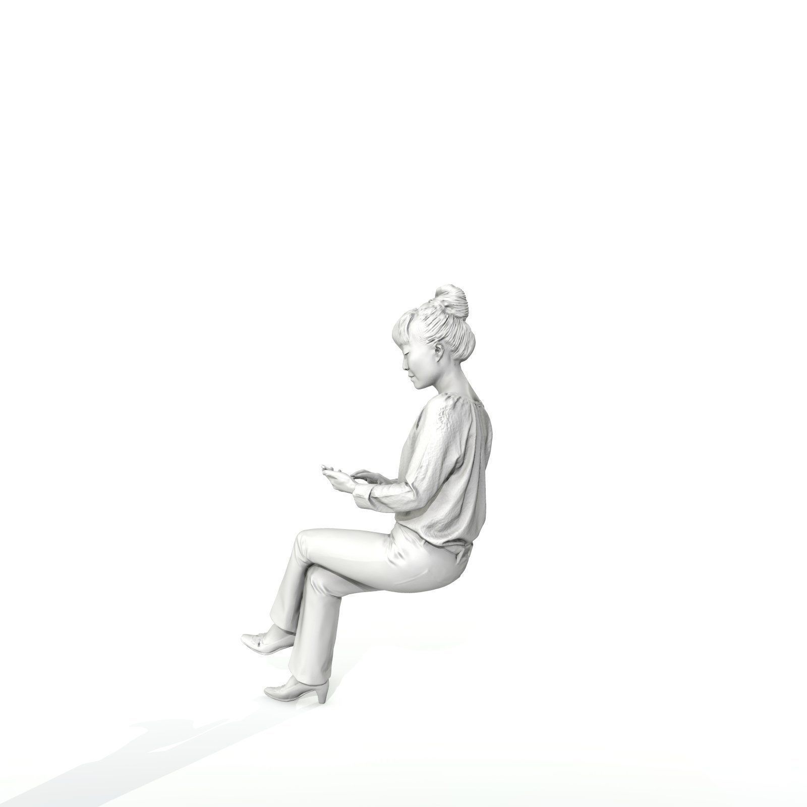 Sitting and Texting Woman with Black Pants BWom0308-HD2-O02P02-S 3D model_42