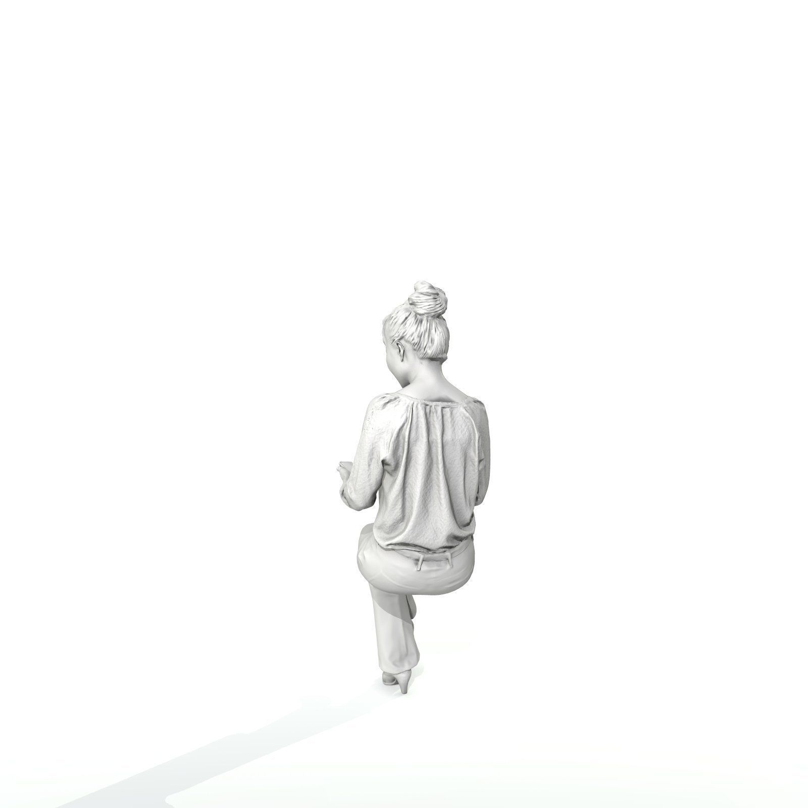 Sitting and Texting Woman with Black Pants BWom0308-HD2-O02P02-S 3D model_33