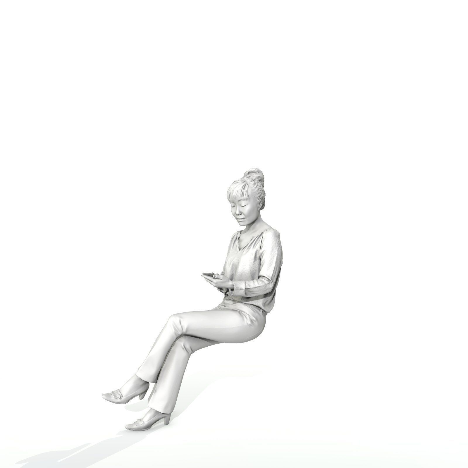 Sitting and Texting Woman with Black Pants BWom0308-HD2-O02P02-S 3D model_41