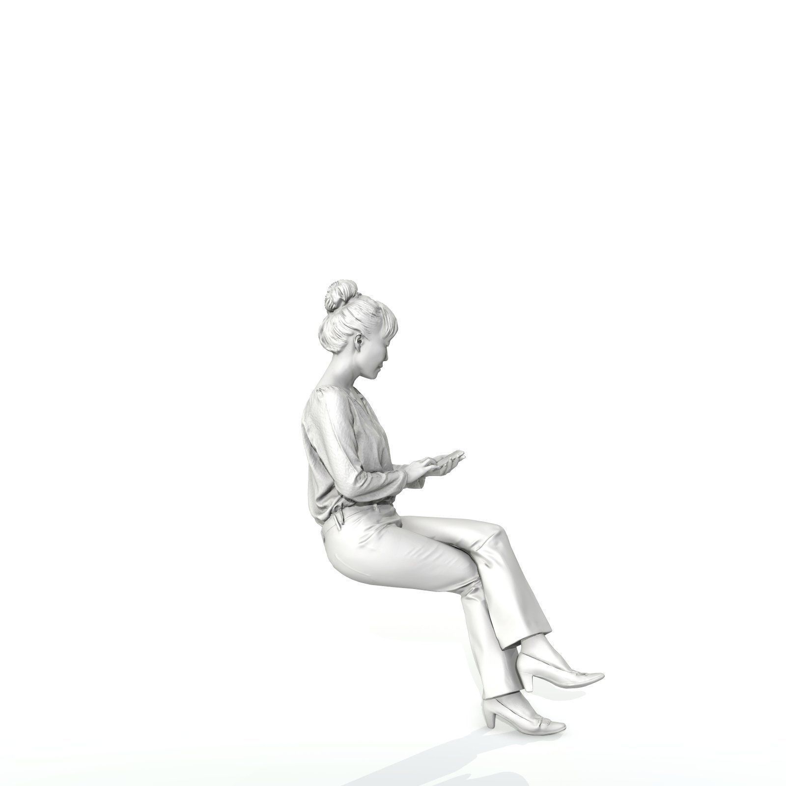 Sitting and Texting Woman with Black Pants BWom0308-HD2-O02P02-S 3D model_21