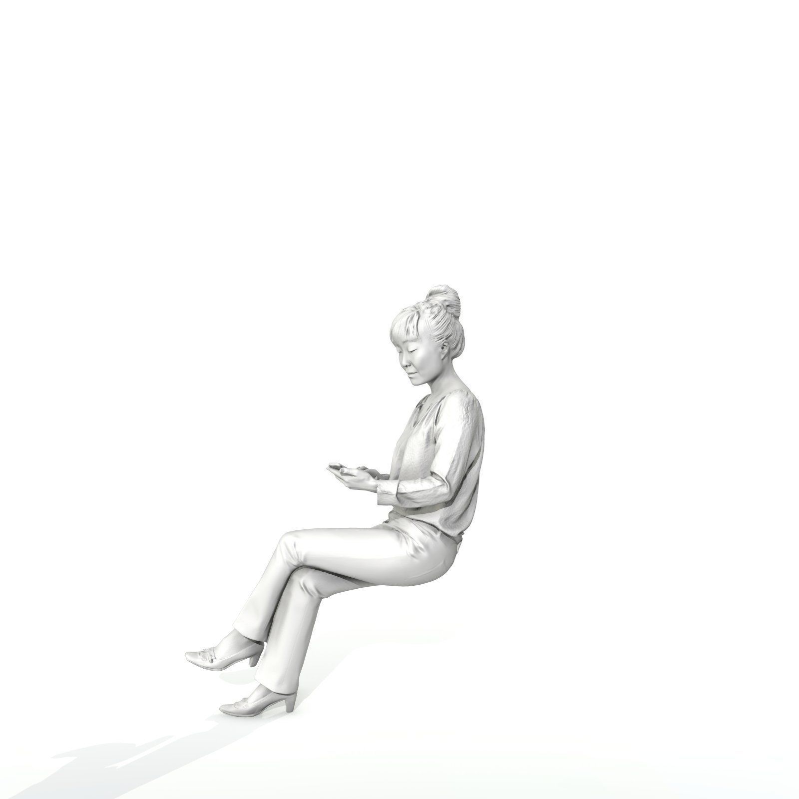 Sitting and Texting Woman with Black Pants BWom0308-HD2-O02P02-S 3D model_74