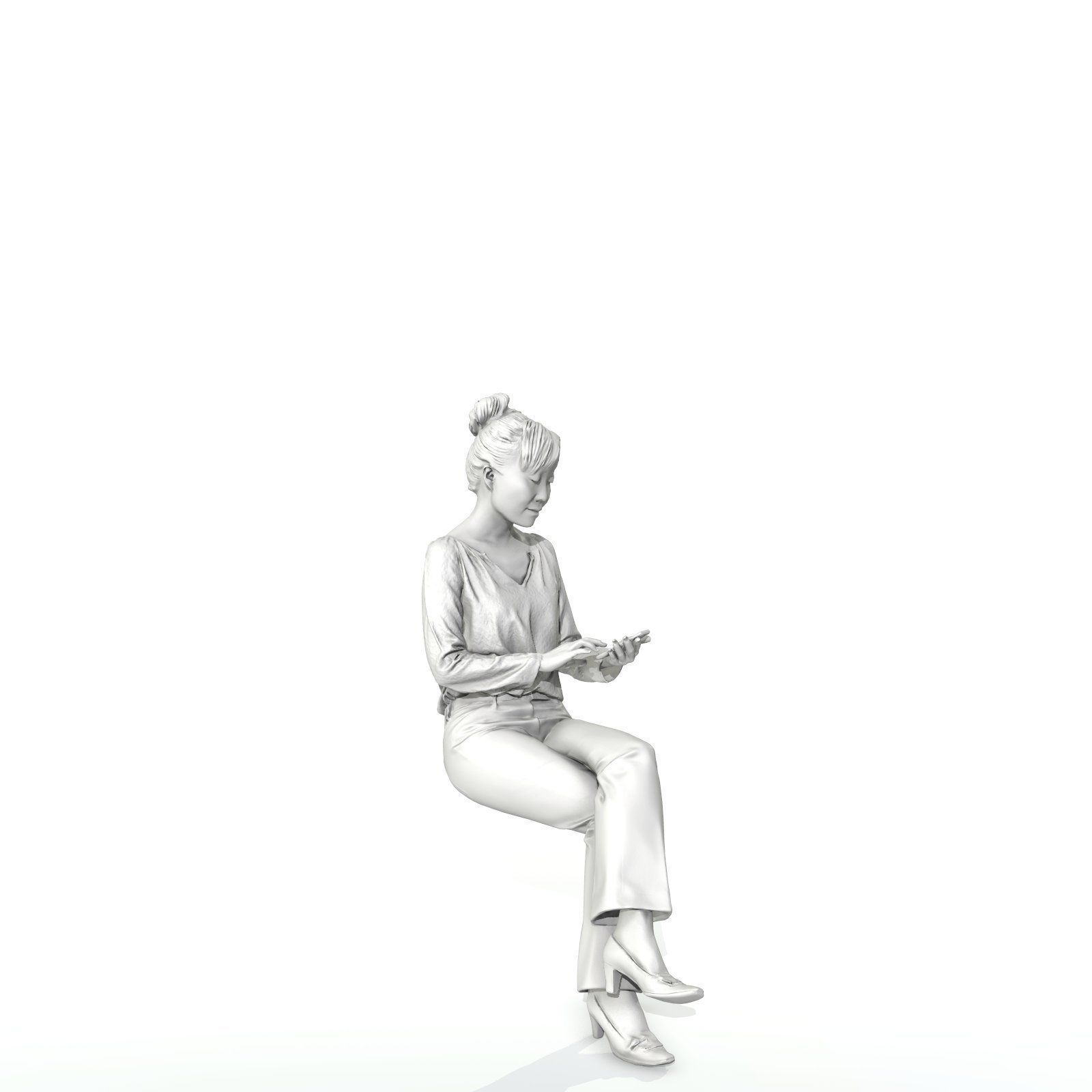 Sitting and Texting Woman with Black Pants BWom0308-HD2-O02P02-S 3D model_48