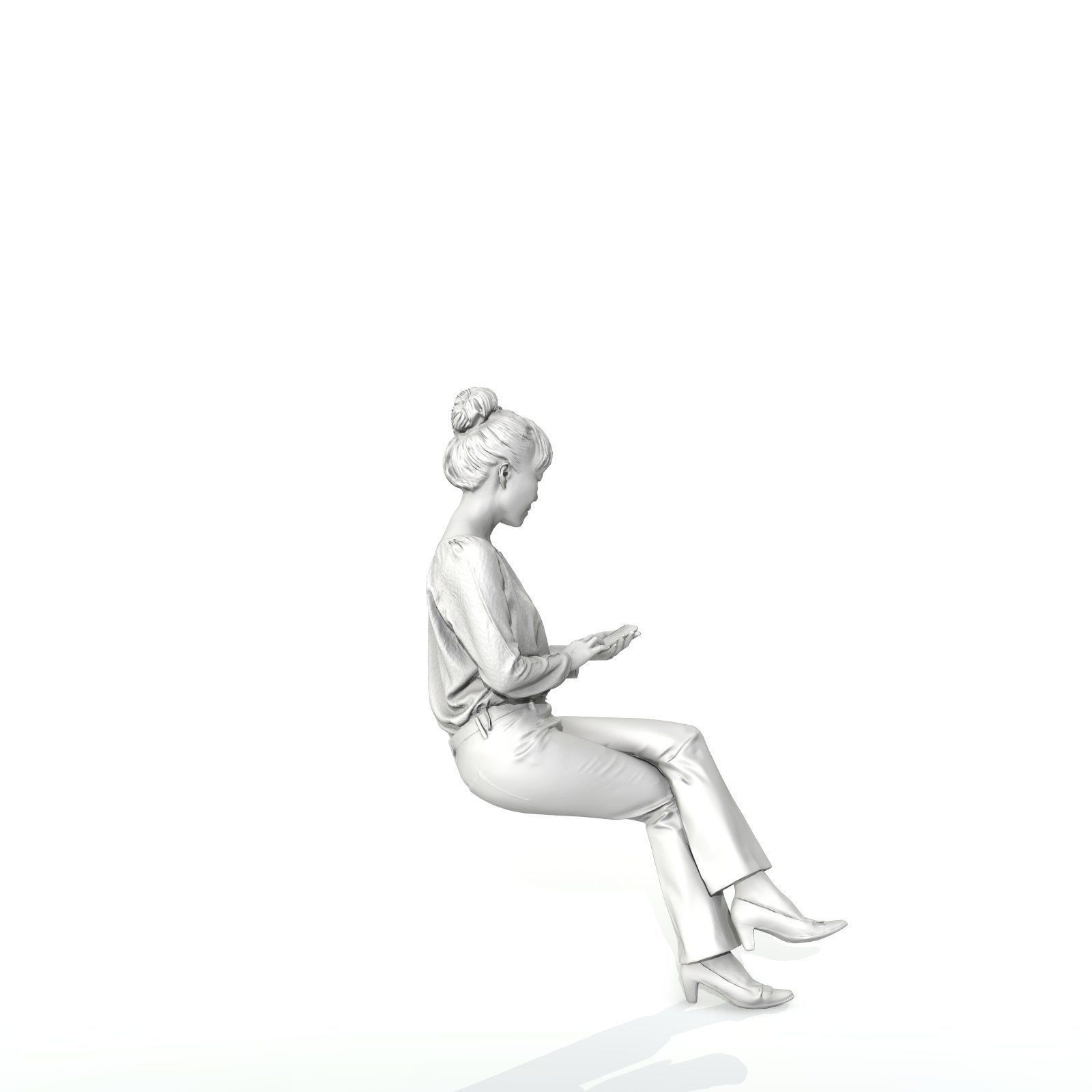 Sitting and Texting Woman with Black Pants BWom0308-HD2-O02P02-S 3D model_24