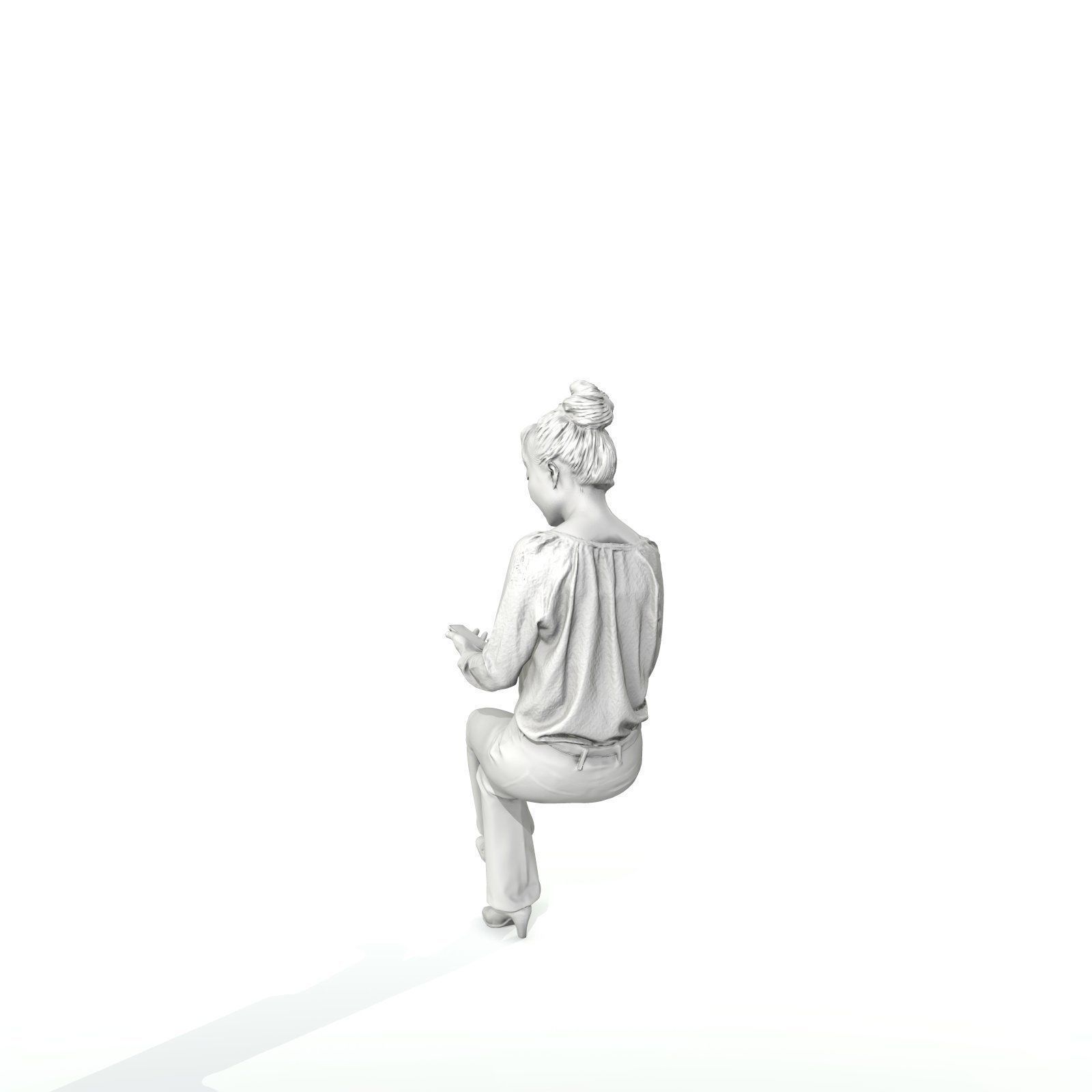 Sitting and Texting Woman with Black Pants BWom0308-HD2-O02P02-S 3D model_20