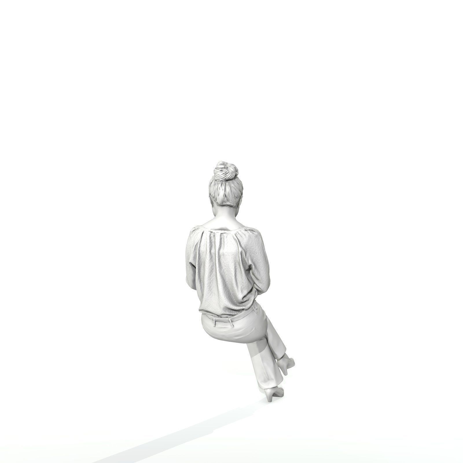 Sitting and Texting Woman with Black Pants BWom0308-HD2-O02P02-S 3D model_37