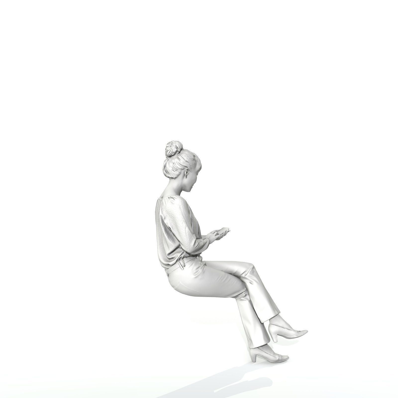 Sitting and Texting Woman with Black Pants BWom0308-HD2-O02P02-S 3D model_73