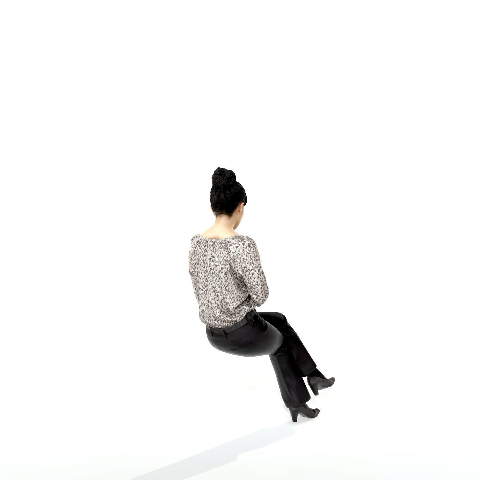 Sitting and Texting Woman with Black Pants BWom0308-HD2-O02P02-S 3D model_72