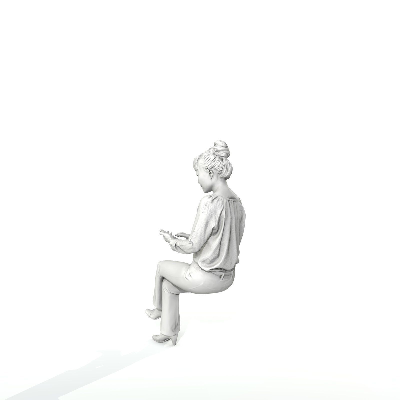 Sitting and Texting Woman with Black Pants BWom0308-HD2-O02P02-S 3D model_43