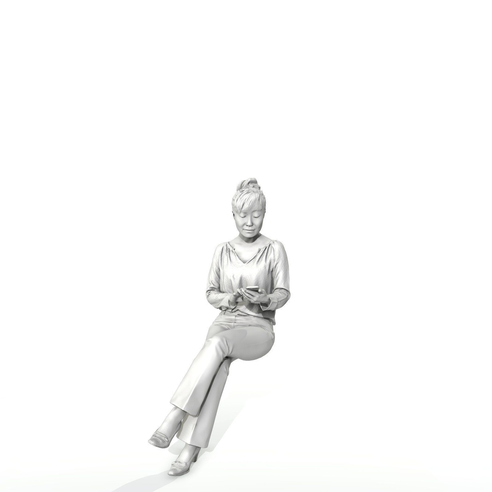 Sitting and Texting Woman with Black Pants BWom0308-HD2-O02P02-S 3D model_61