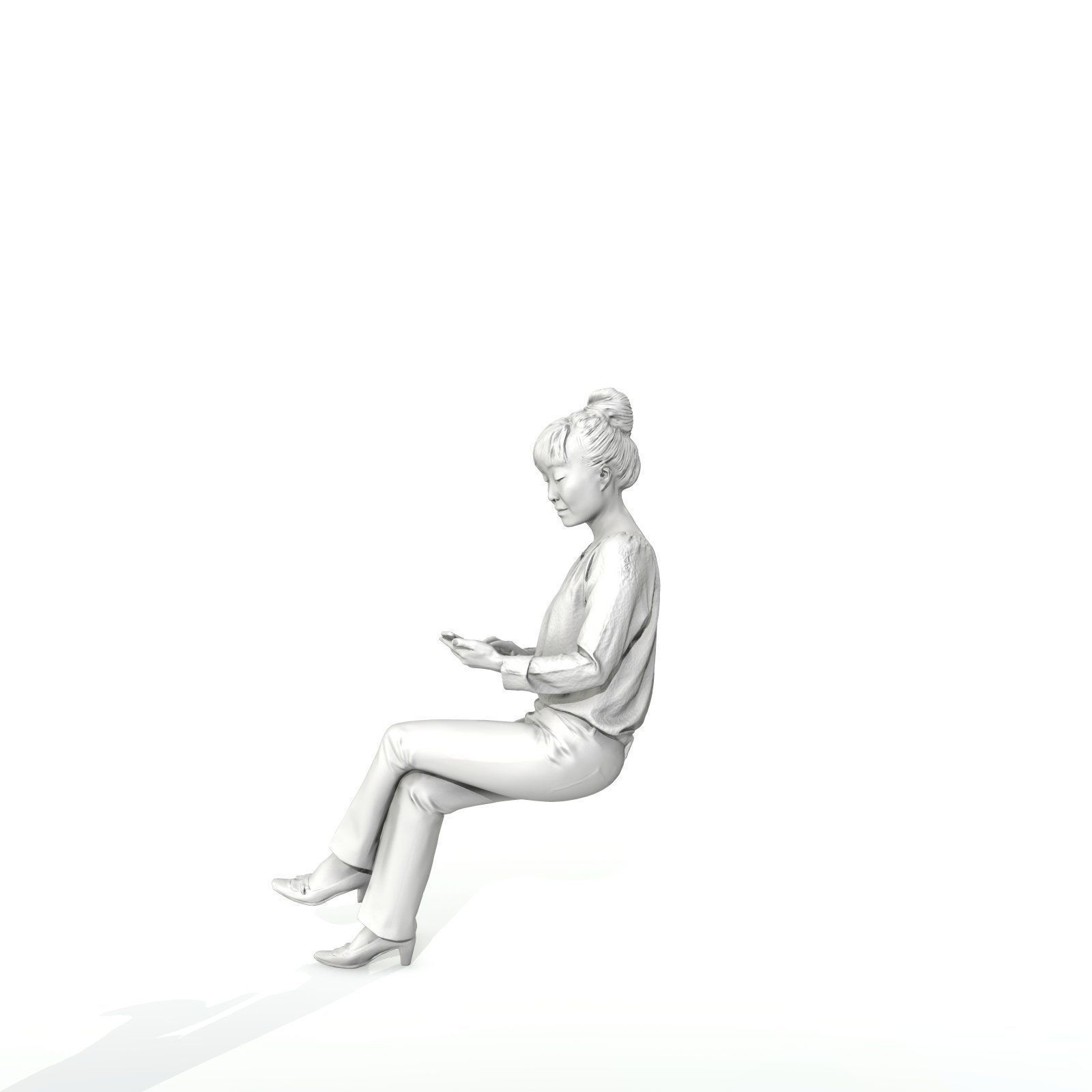 Sitting and Texting Woman with Black Pants BWom0308-HD2-O02P02-S 3D model_45