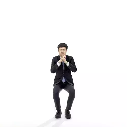 Business Man with Suit and Blue Tie BMan0310-HD2-O02P02-S