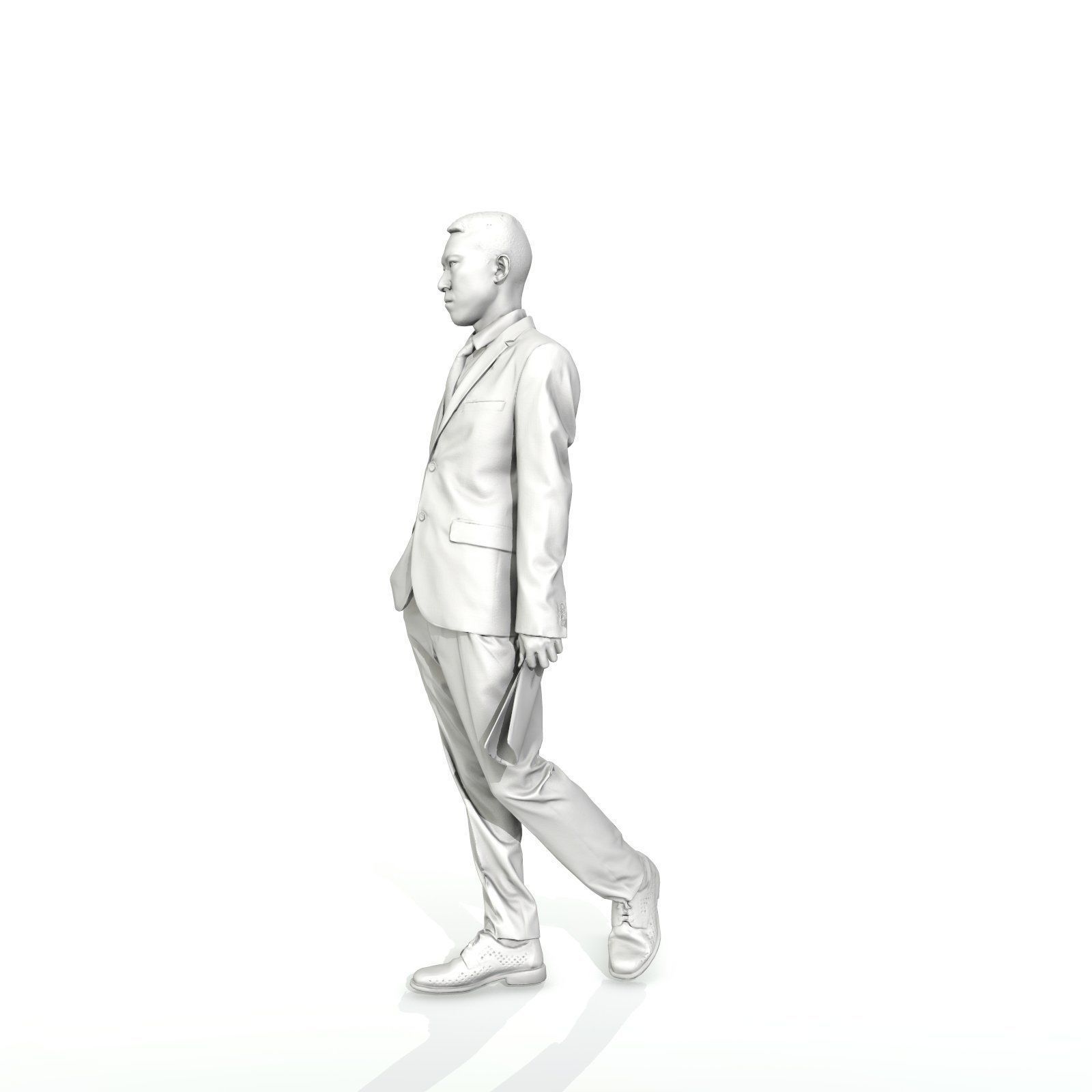 Business Man with Suit Holding Magazine BMan0308-HD2-O01P01-S 3D model_38