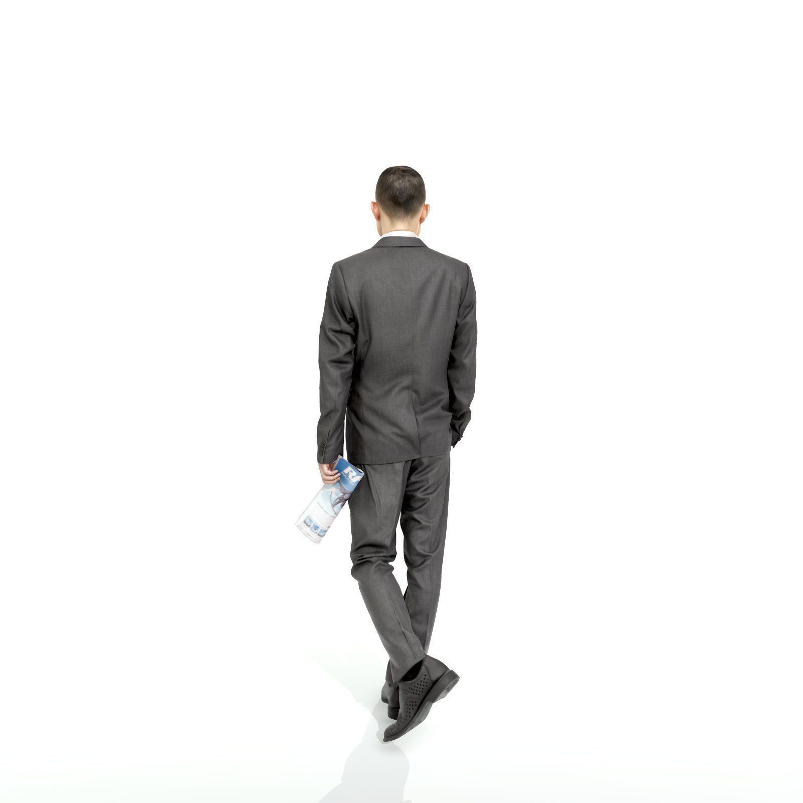 Business Man with Suit Holding Magazine BMan0308-HD2-O01P01-S 3D model_32