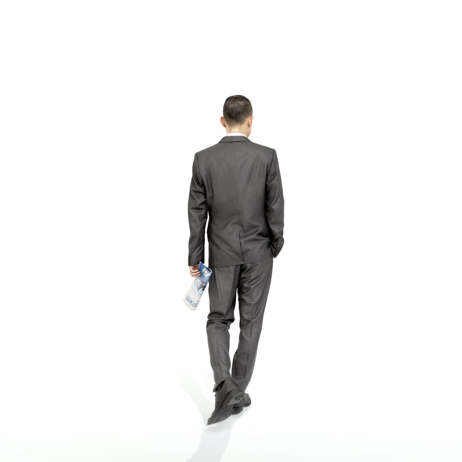Business Man with Suit Holding Magazine BMan0308-HD2-O01P01-S 3D model_9