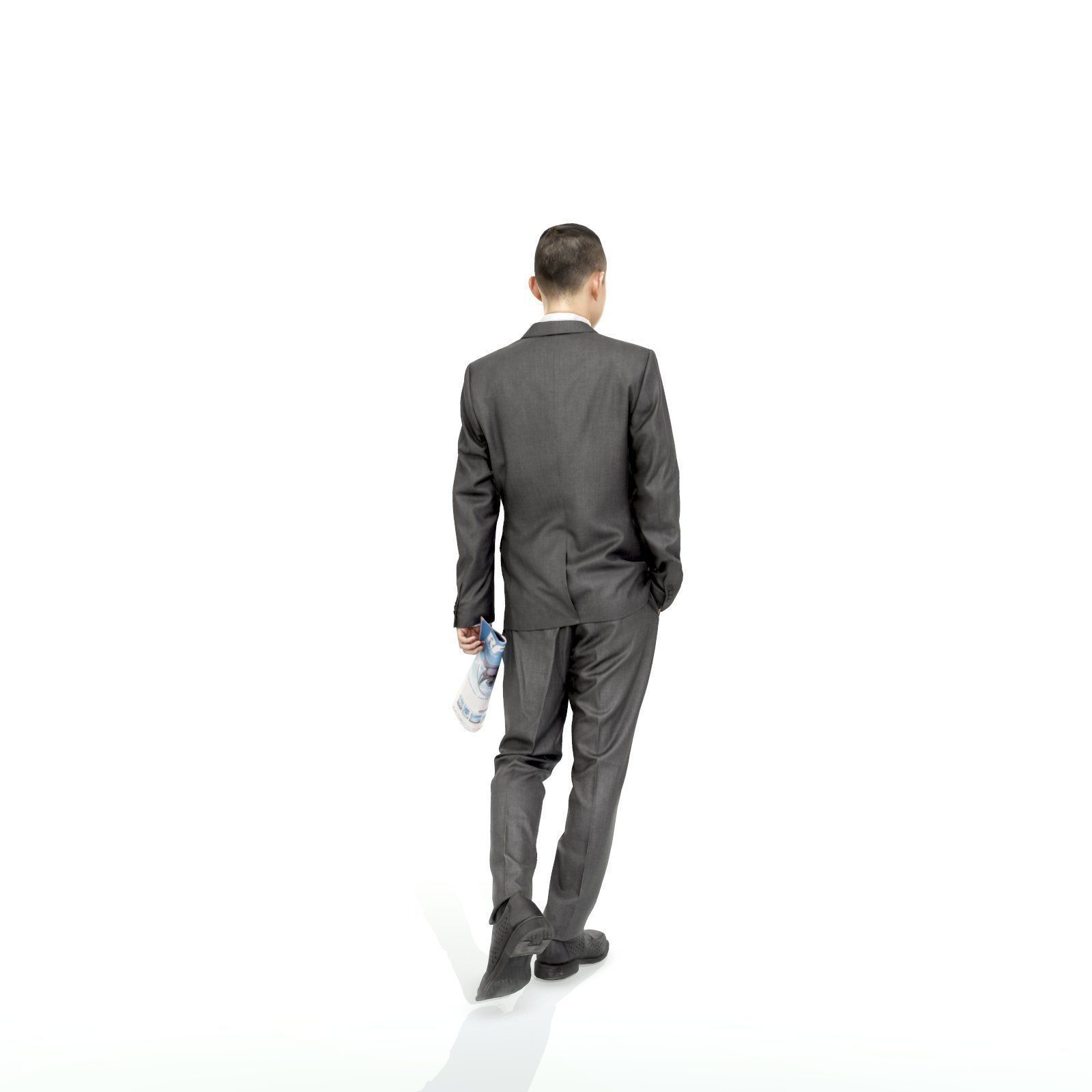 Business Man with Suit Holding Magazine BMan0308-HD2-O01P01-S 3D model_10