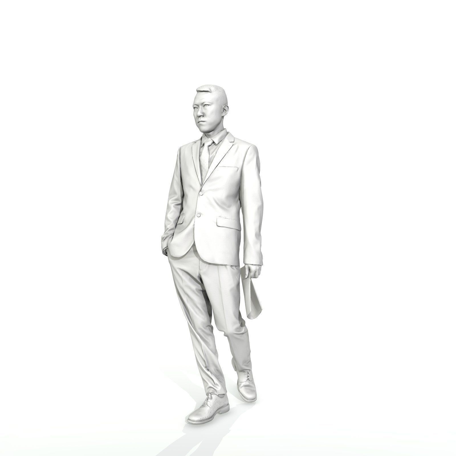 Business Man with Suit Holding Magazine BMan0308-HD2-O01P01-S 3D model_42