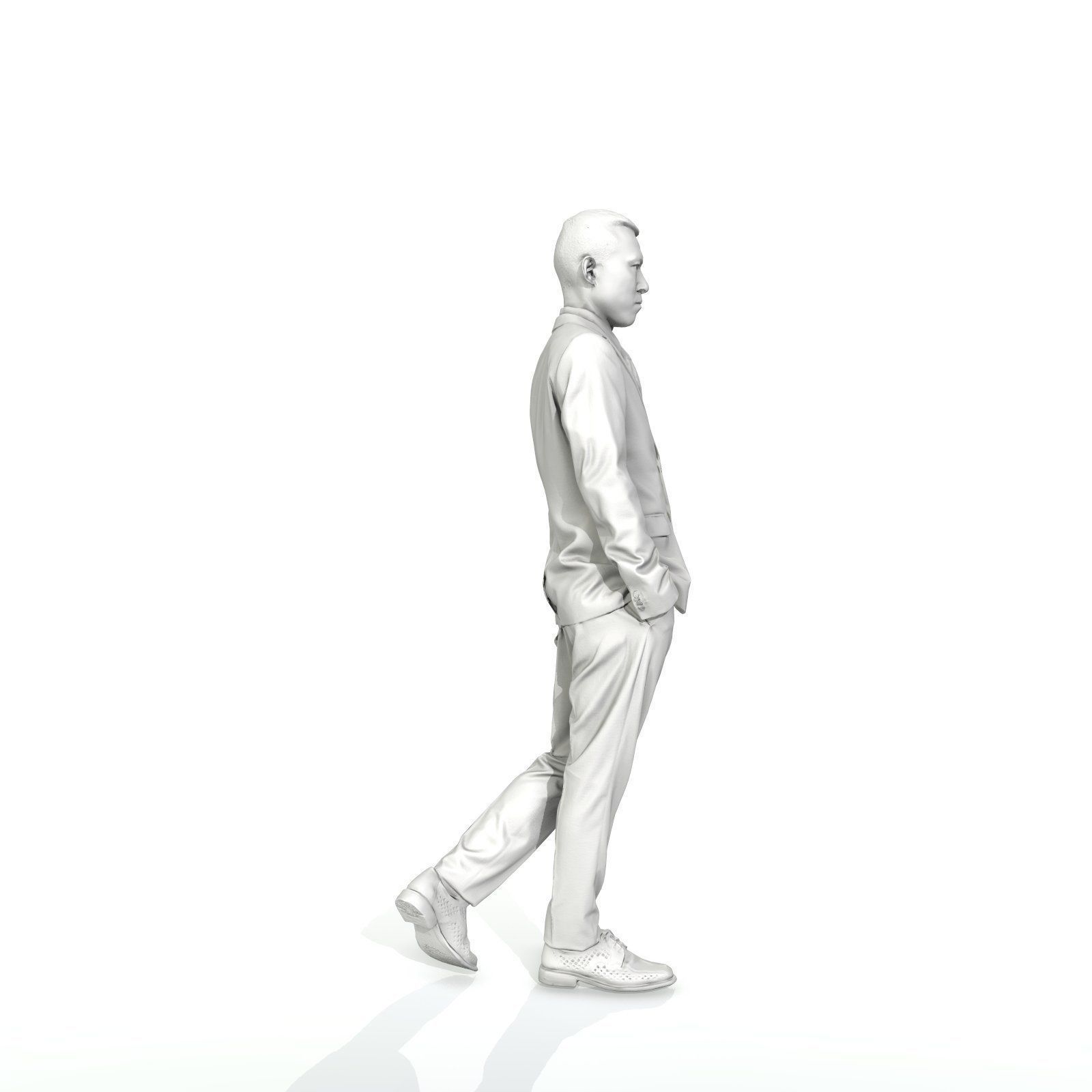 Business Man with Suit Holding Magazine BMan0308-HD2-O01P01-S 3D model_69