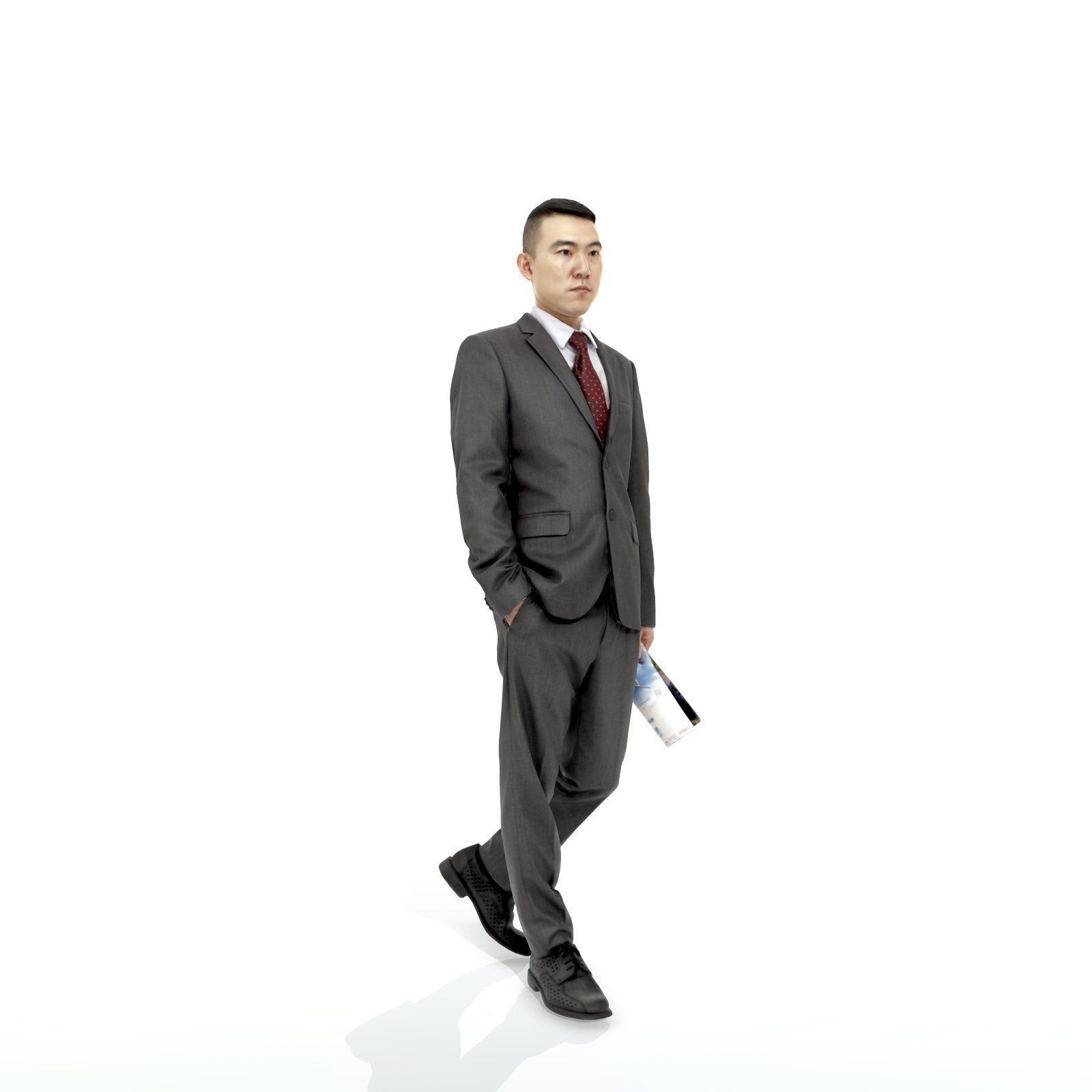 Business Man with Suit Holding Magazine BMan0308-HD2-O01P01-S 3D model_33