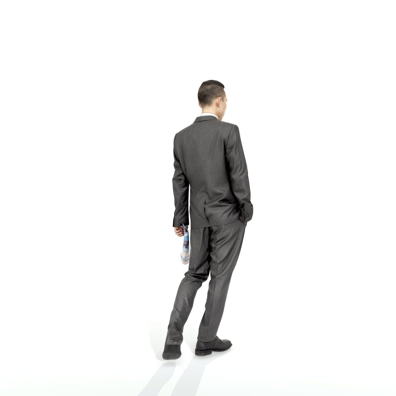 Business Man with Suit Holding Magazine BMan0308-HD2-O01P01-S 3D model_68