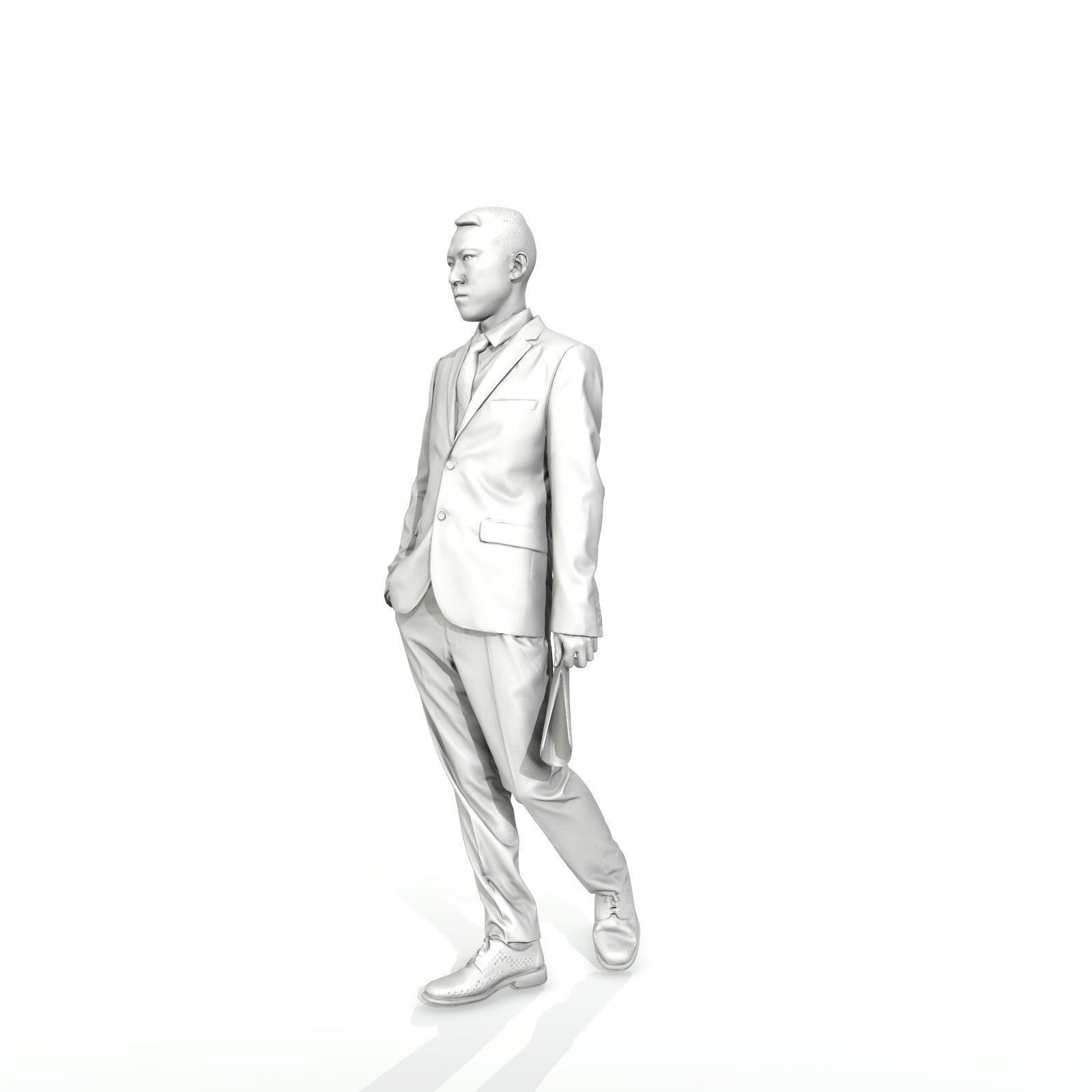 Business Man with Suit Holding Magazine BMan0308-HD2-O01P01-S 3D model_72