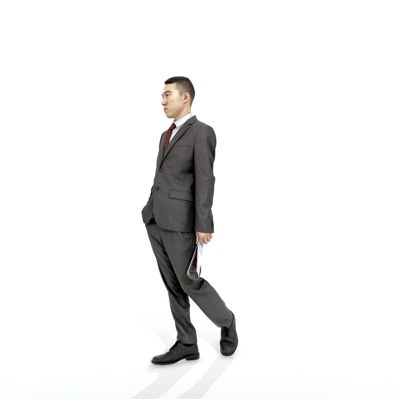 Business Man with Suit Holding Magazine BMan0308-HD2-O01P01-S 3D model_17