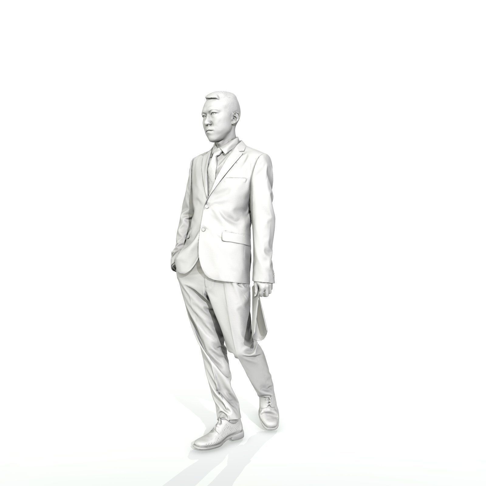 Business Man with Suit Holding Magazine BMan0308-HD2-O01P01-S 3D model_12