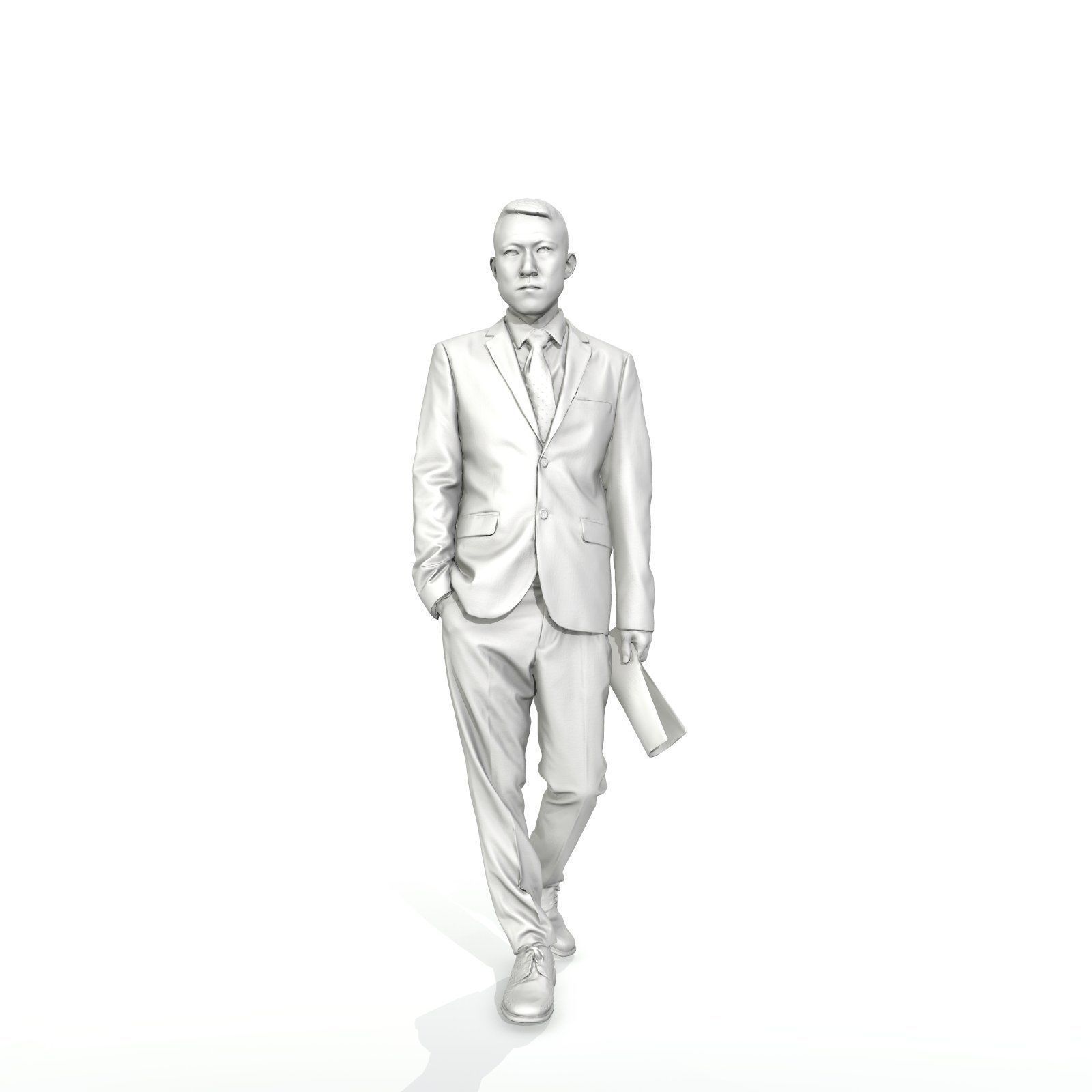 Business Man with Suit Holding Magazine BMan0308-HD2-O01P01-S 3D model_28