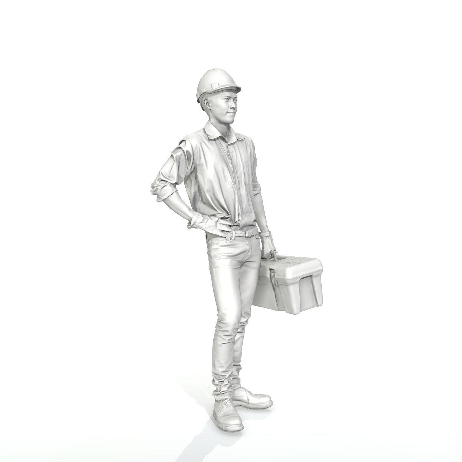 Man with Yellow Helmet Holding Toolbox WMan0308-HD2-O01P01-S 3D model_9