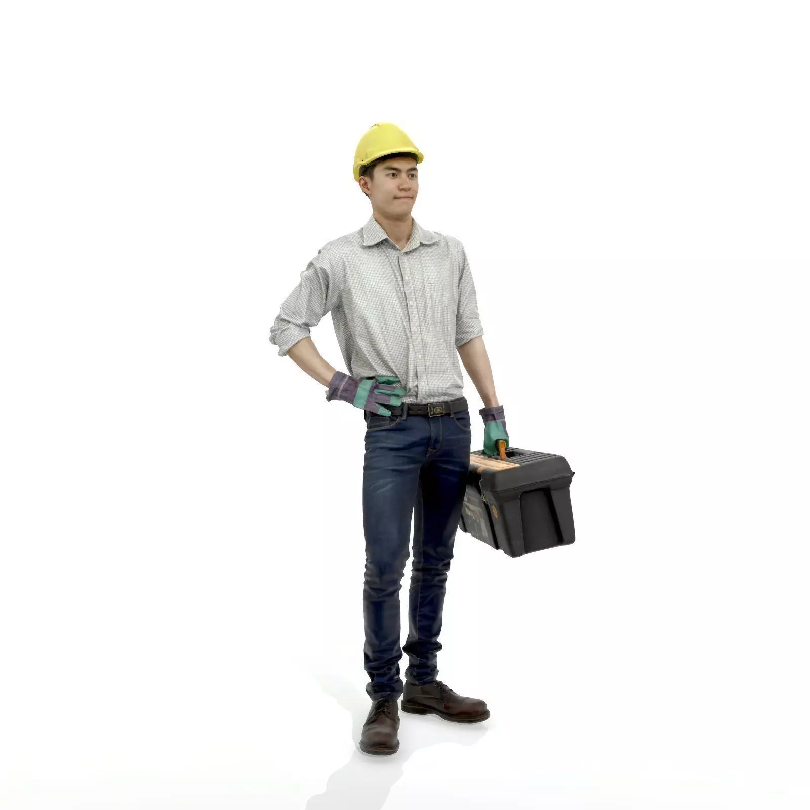 Man with Yellow Helmet Holding Toolbox WMan0308-HD2-O01P01-S 3D model_0