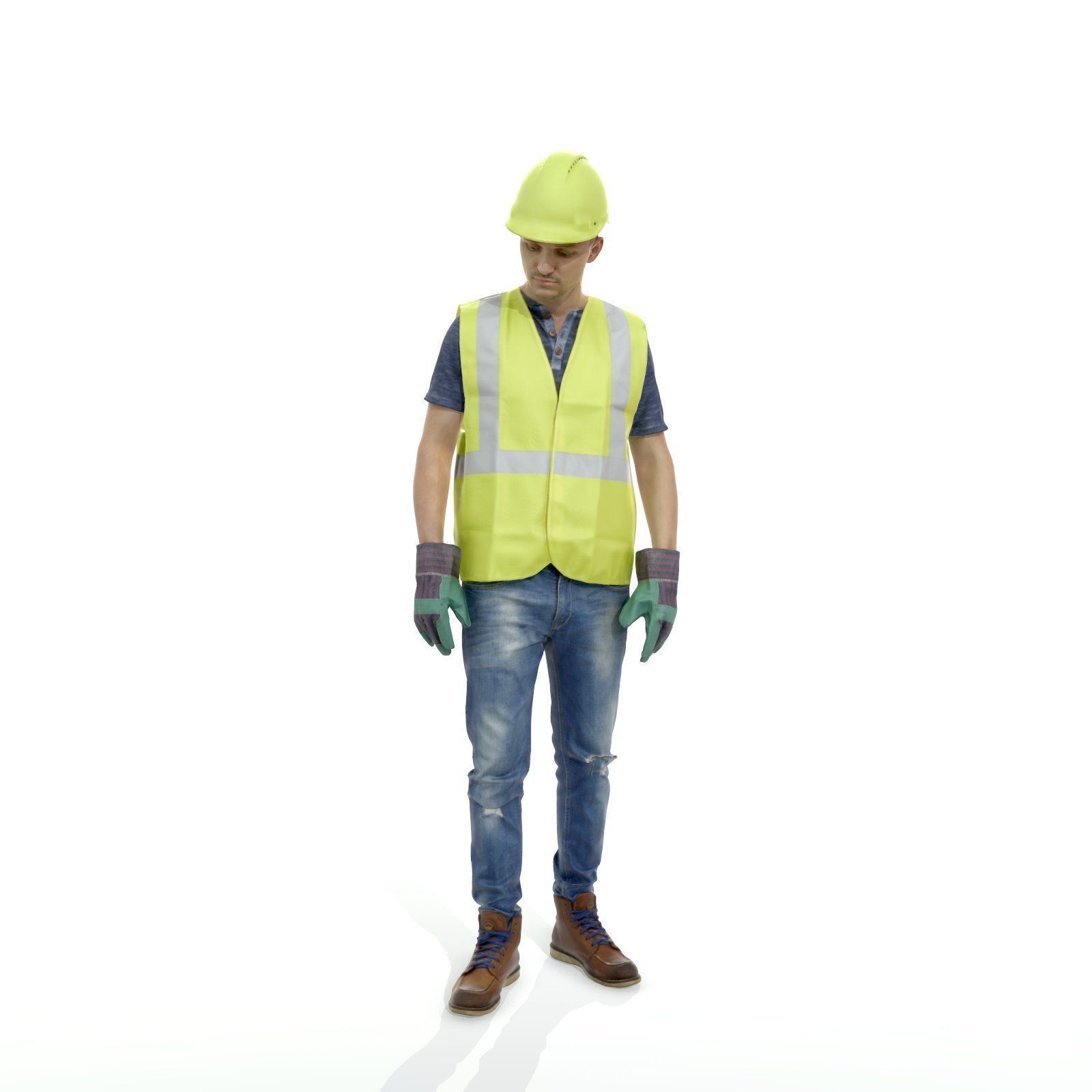 Worker with Yellow Vest and Helmet WMan0307-HD2-O01P01-S 3D model_13