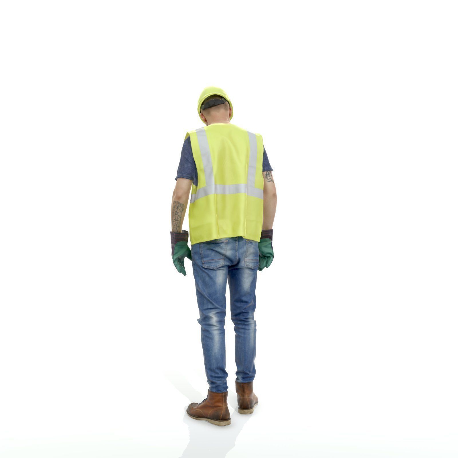 Worker with Yellow Vest and Helmet WMan0307-HD2-O01P01-S 3D model_30