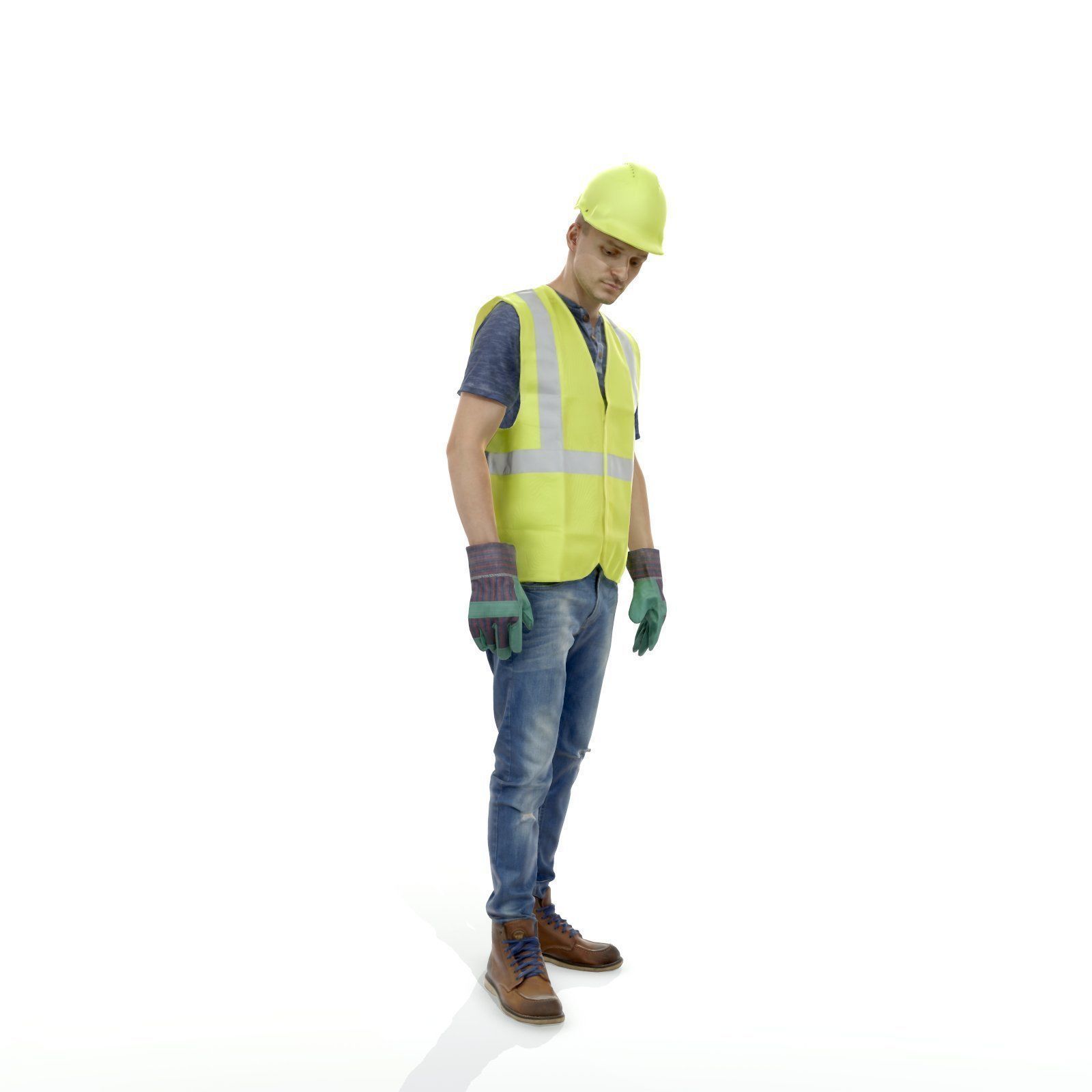 Worker with Yellow Vest and Helmet WMan0307-HD2-O01P01-S 3D model_10