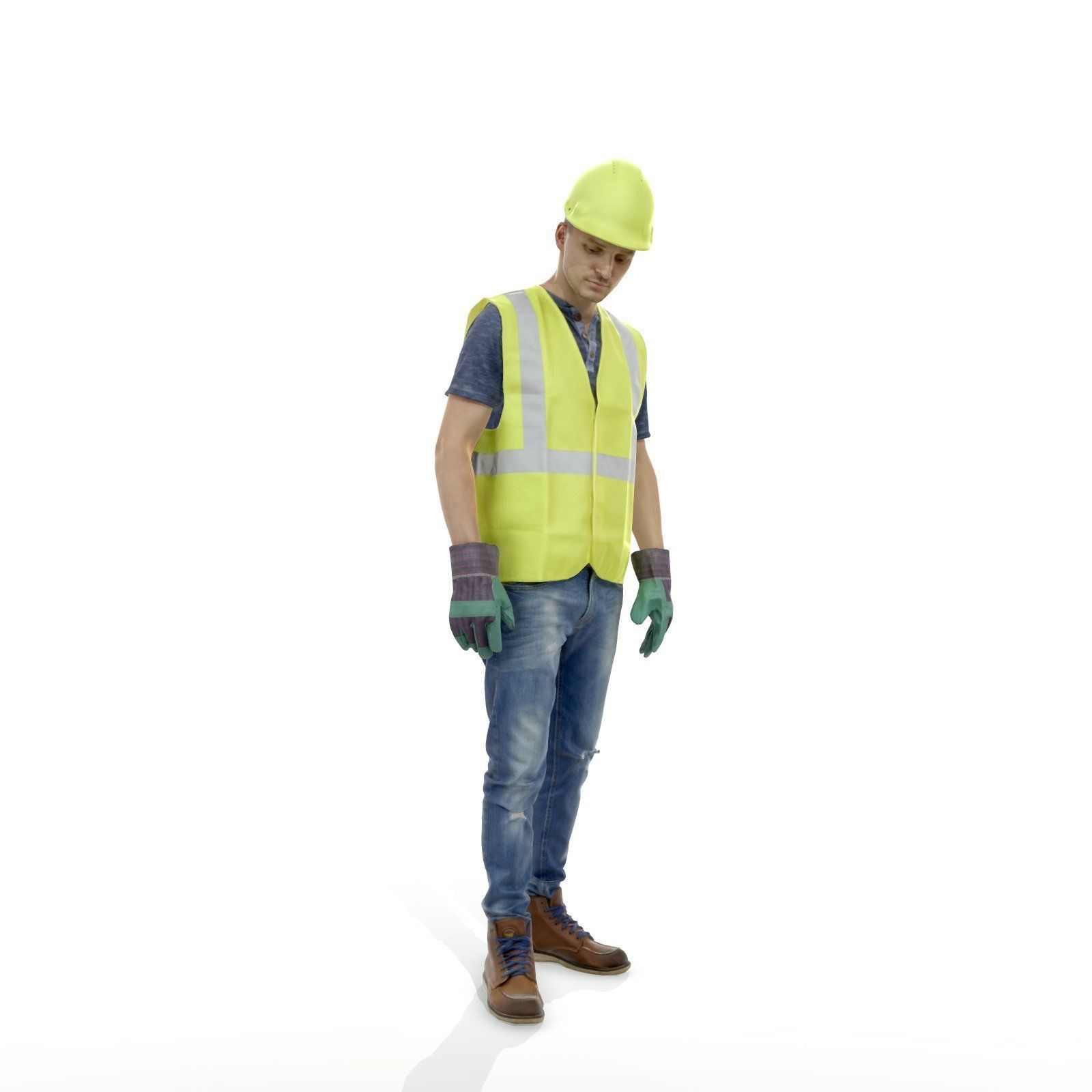Worker with Yellow Vest and Helmet WMan0307-HD2-O01P01-S 3D model_34
