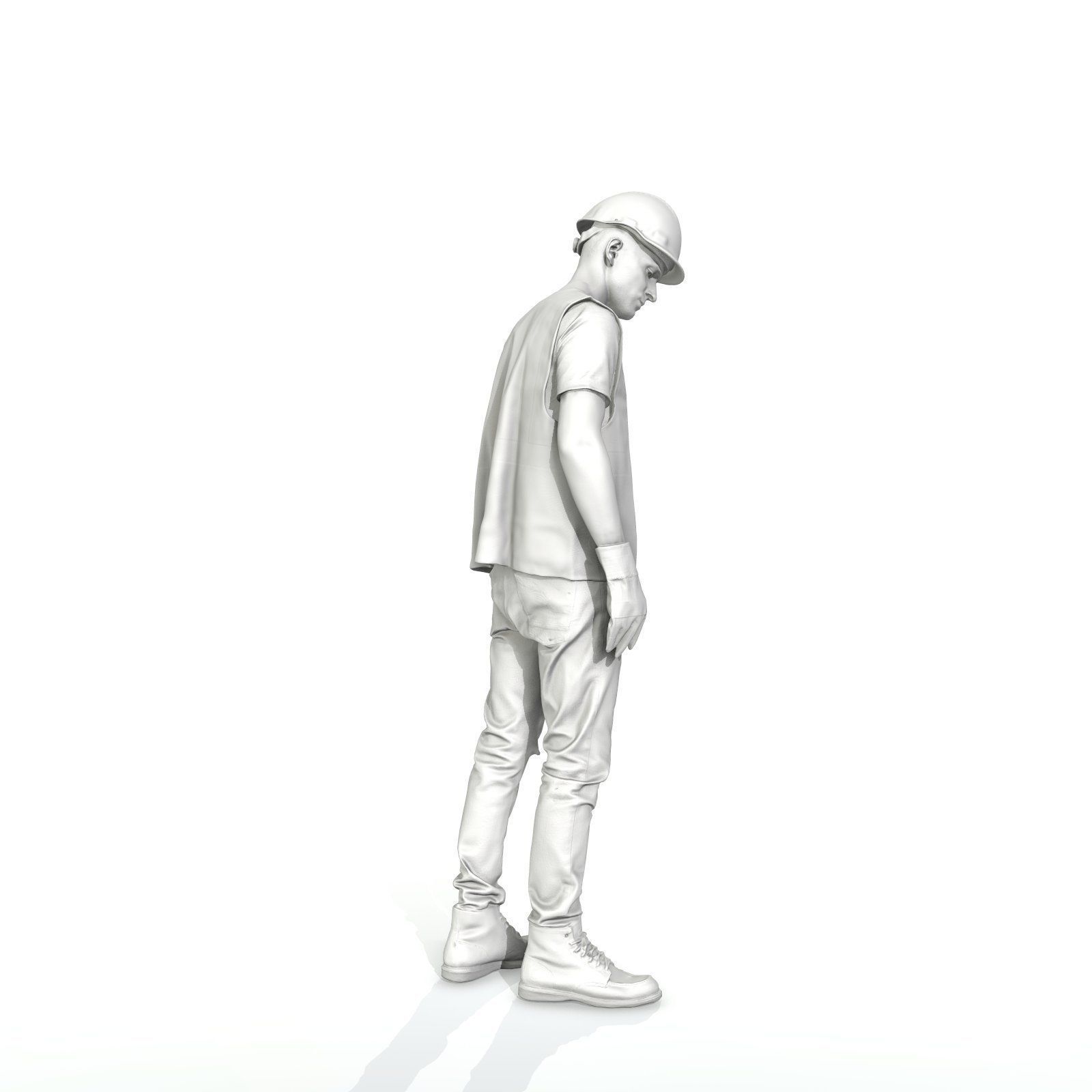 Worker with Yellow Vest and Helmet WMan0307-HD2-O01P01-S 3D model_5