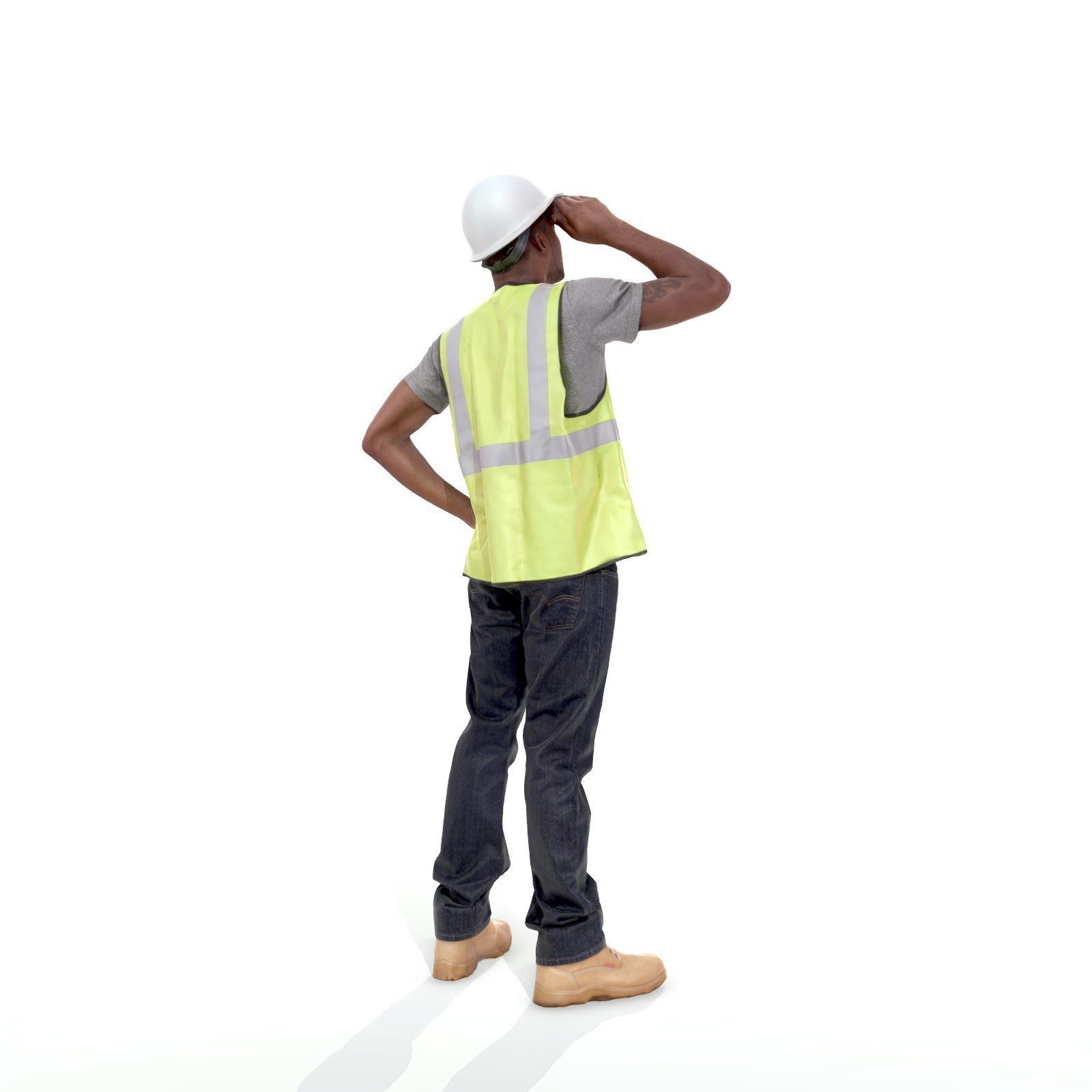 Worker with Yellow Vest and White Helmet WMan0301-HD2-O01P01-S 3D model_12