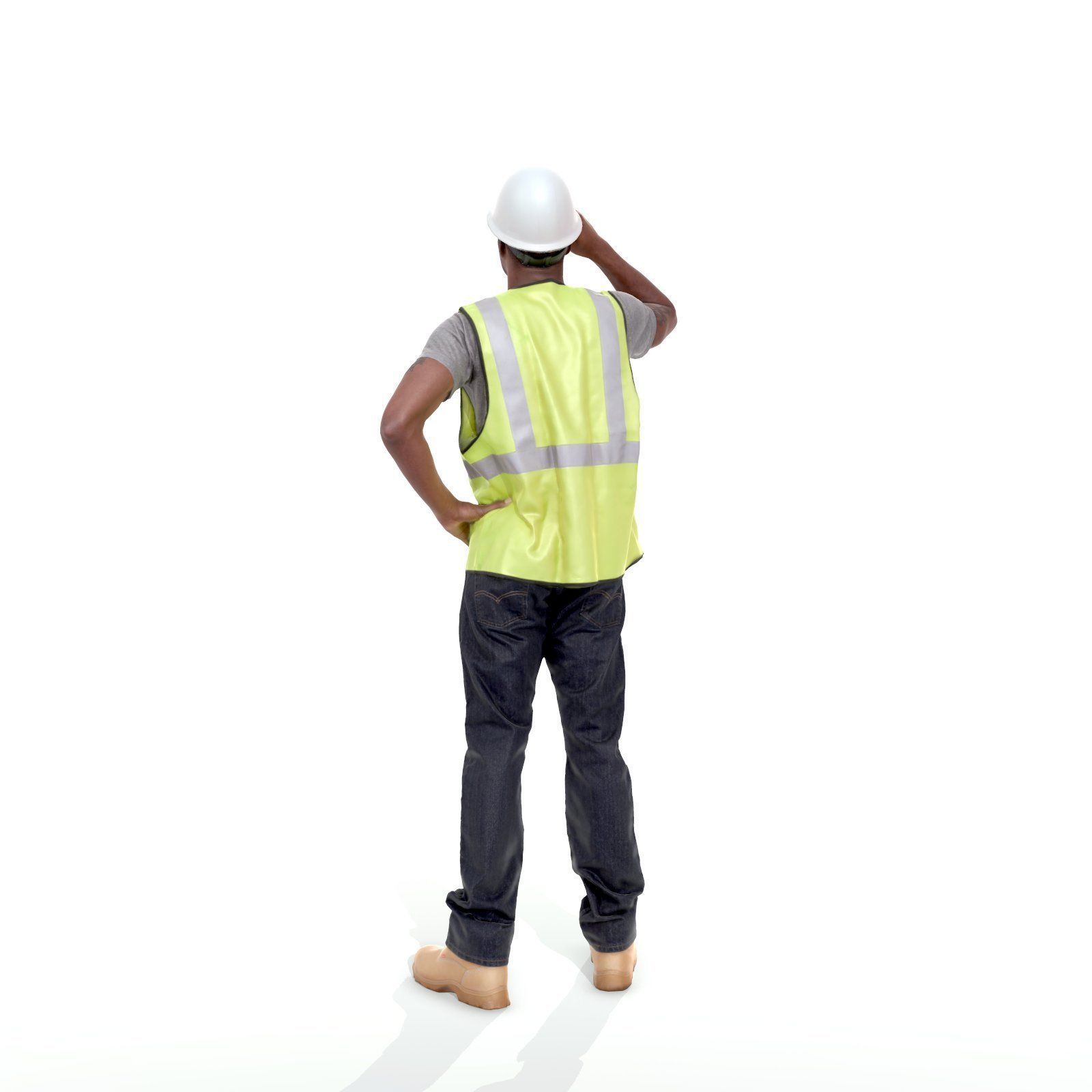 Worker with Yellow Vest and White Helmet WMan0301-HD2-O01P01-S 3D model_66